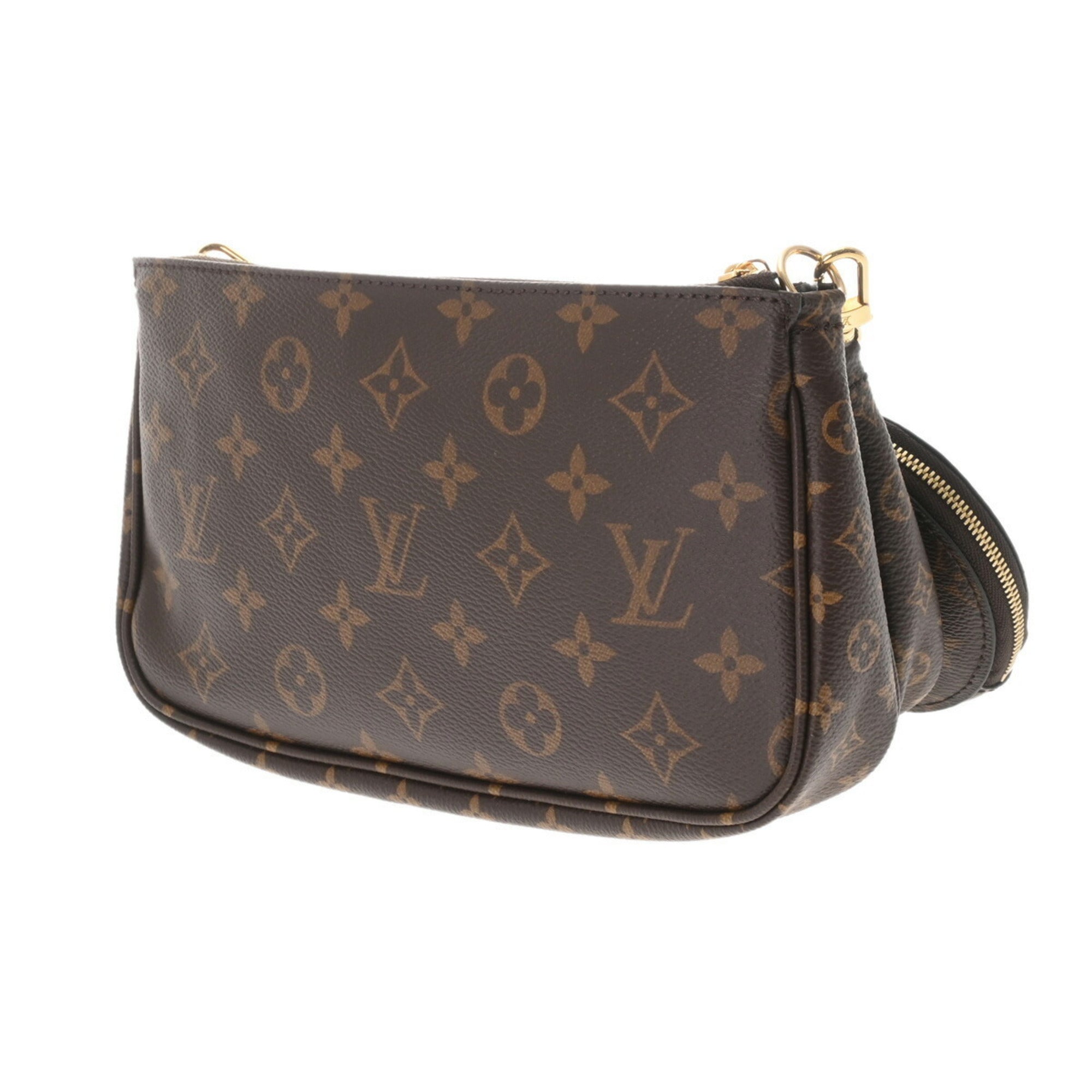 Louis Vuitton Khaki Monogram Pochette Shoulder Bag (Pre-Owned)