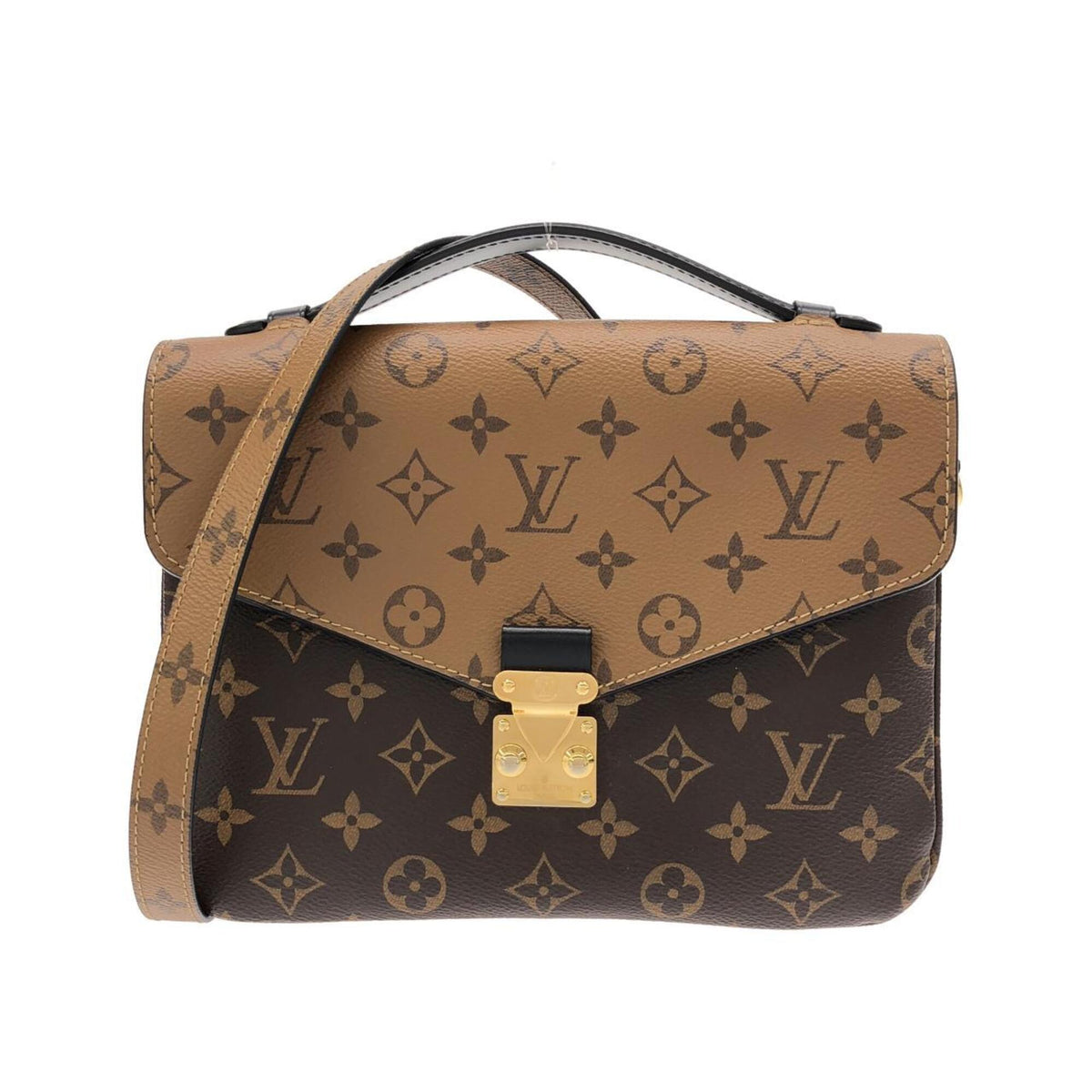 Louis Vuitton Brown Coated Canvas Handbag Pochette (Pre-Owned)