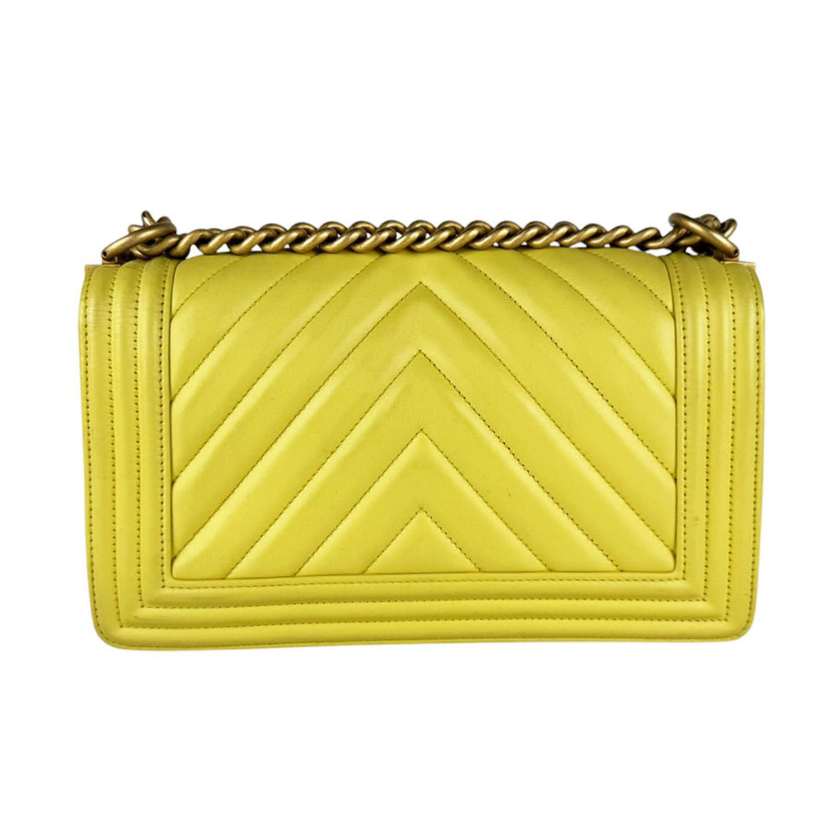 Chanel Yellow Leather Shoulder Bag (Pre-Owned)