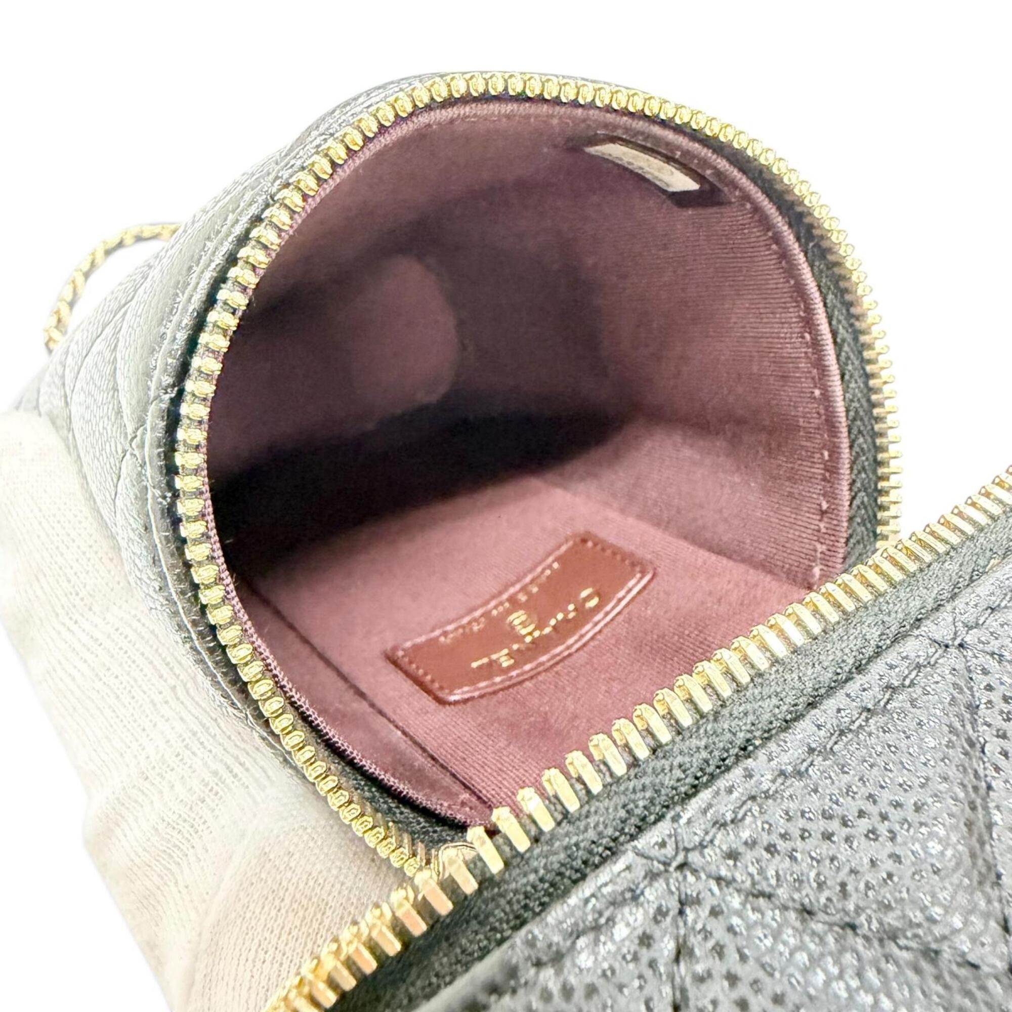 Chanel Black Grained Calfskin Shoulder Bag (Pre-Owned)