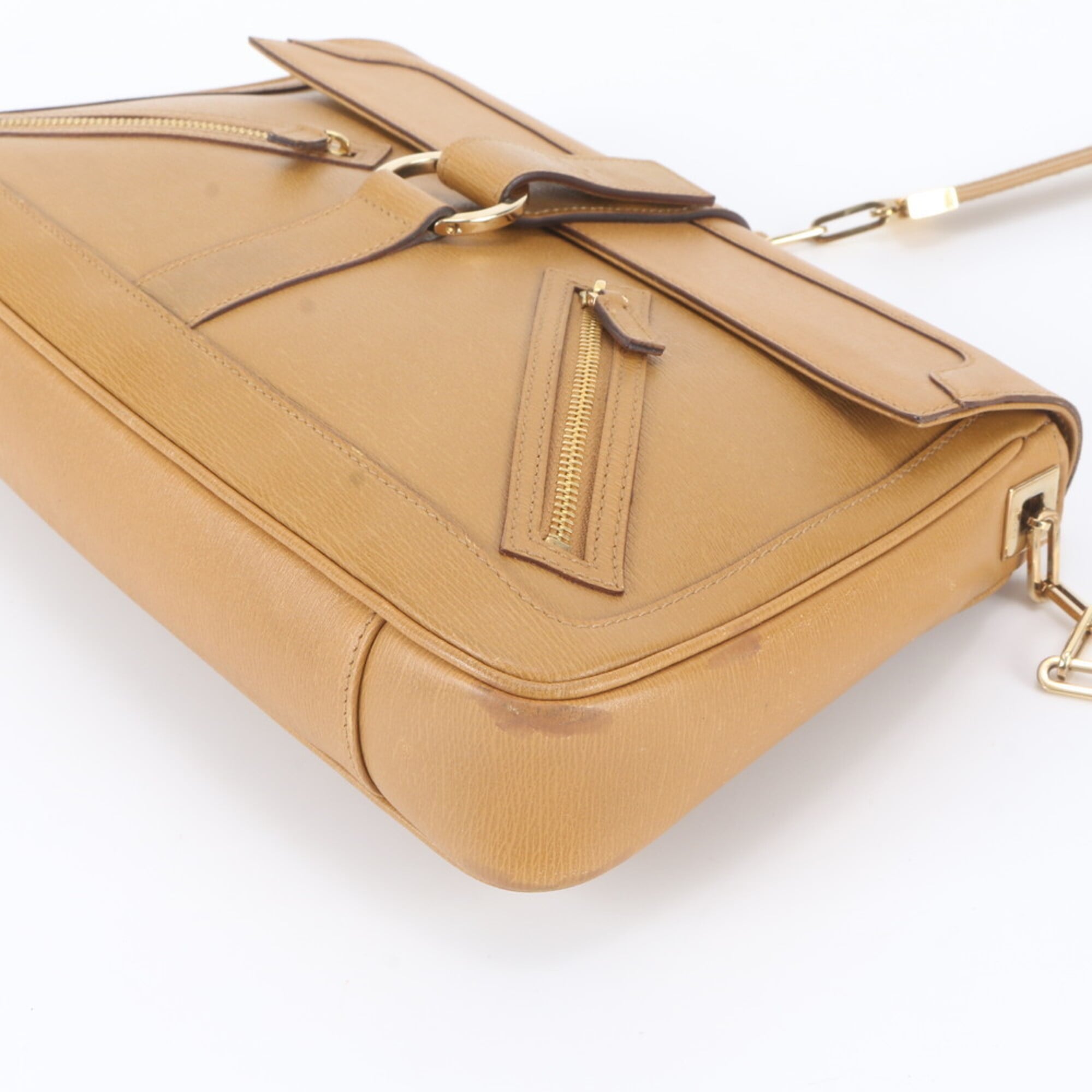 Gucci Brown Leather Crossbody Bag Handbag Shoulder Bag Tote Bag (Pre-Owned)