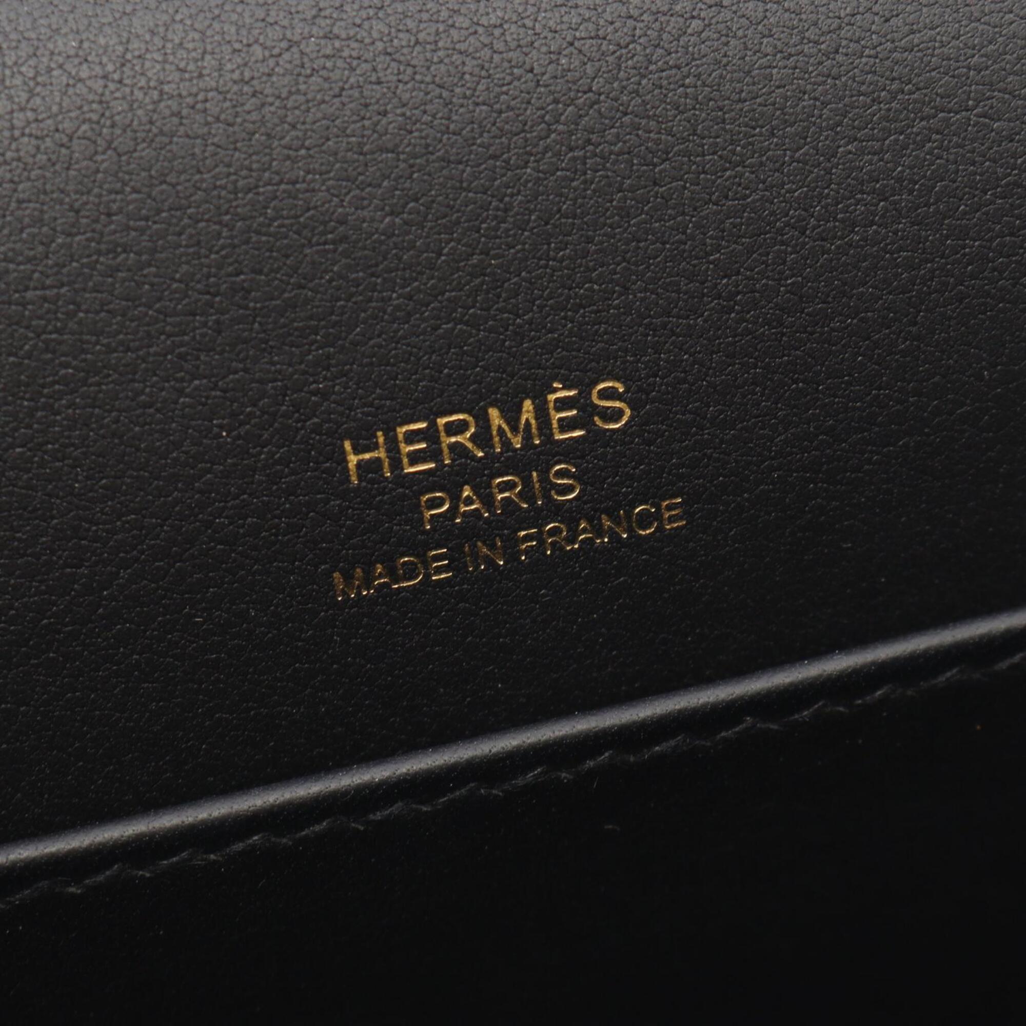 Hermes Black Chevre Leather Shoulder Bag (Pre-Owned)
