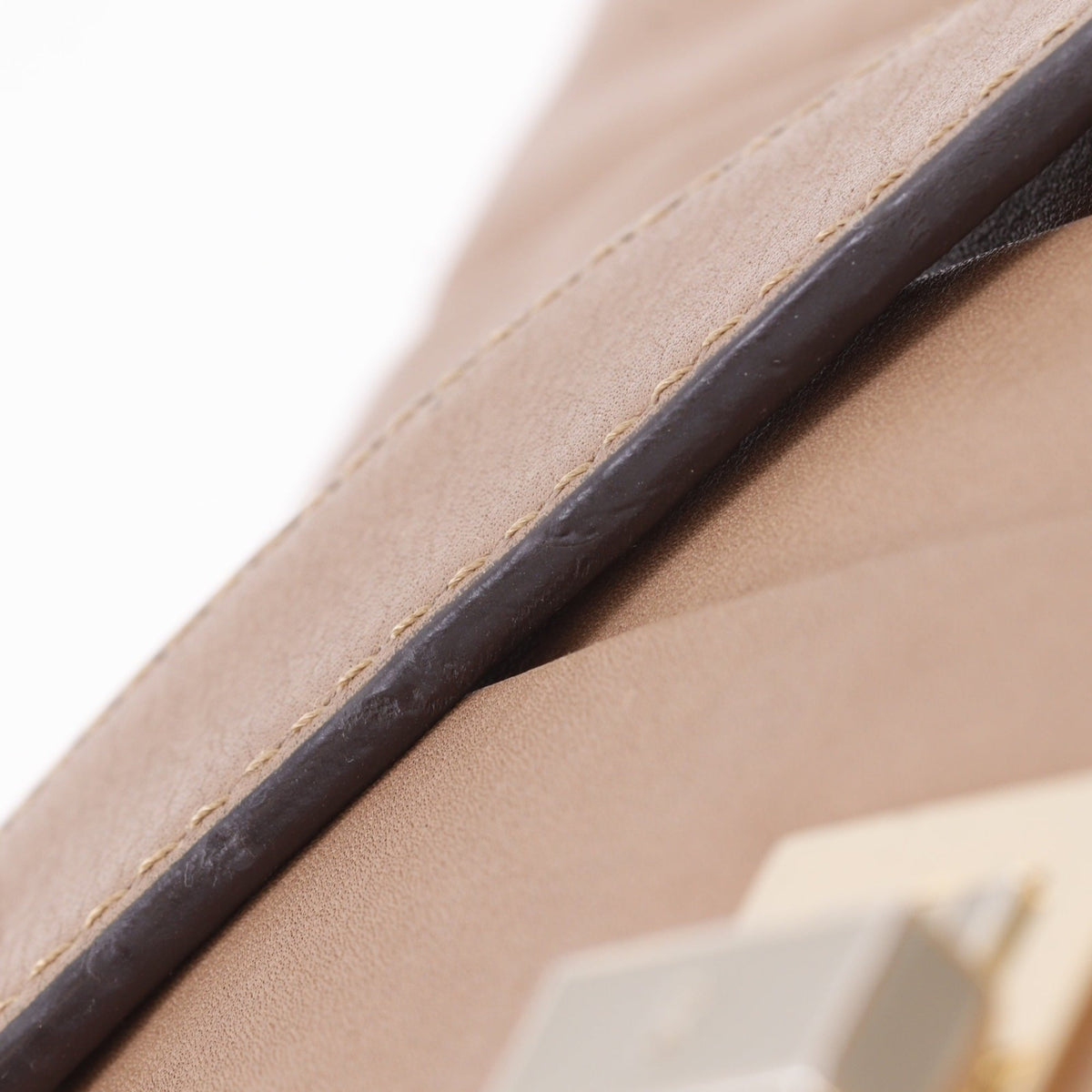 Anya Hindmarch Beige Leather Shoulder Bag (Pre-Owned)