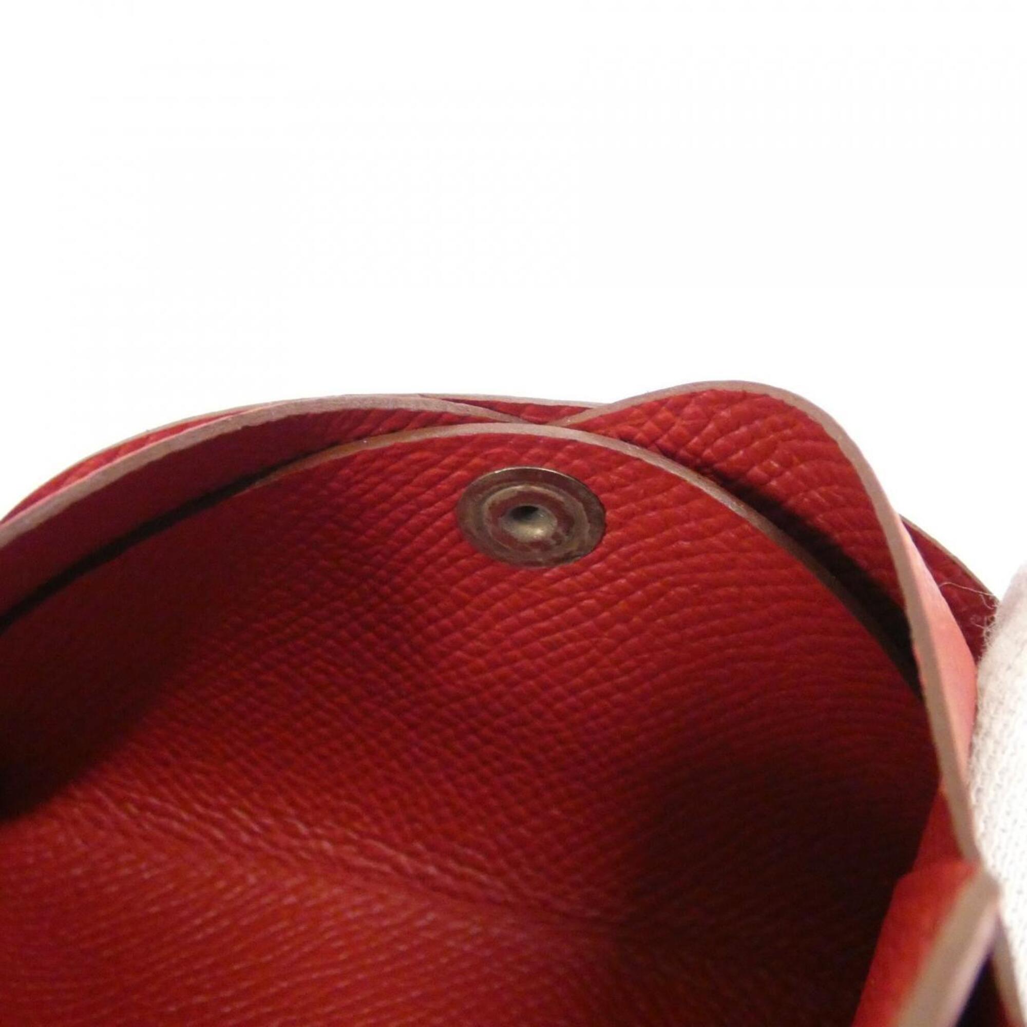 Hermes Rouge Garance Epsom Leather Coin Purse/Coin Case (Pre-Owned)