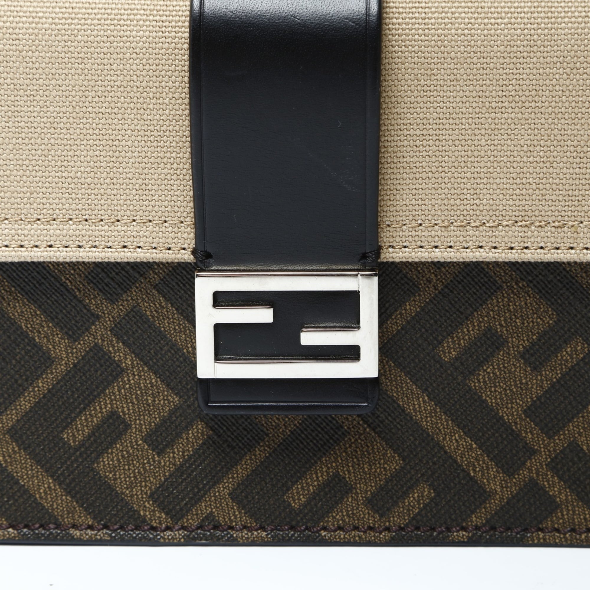 Fendi Zucca Brown Zucca Shoulder Bag (Pre-Owned)
