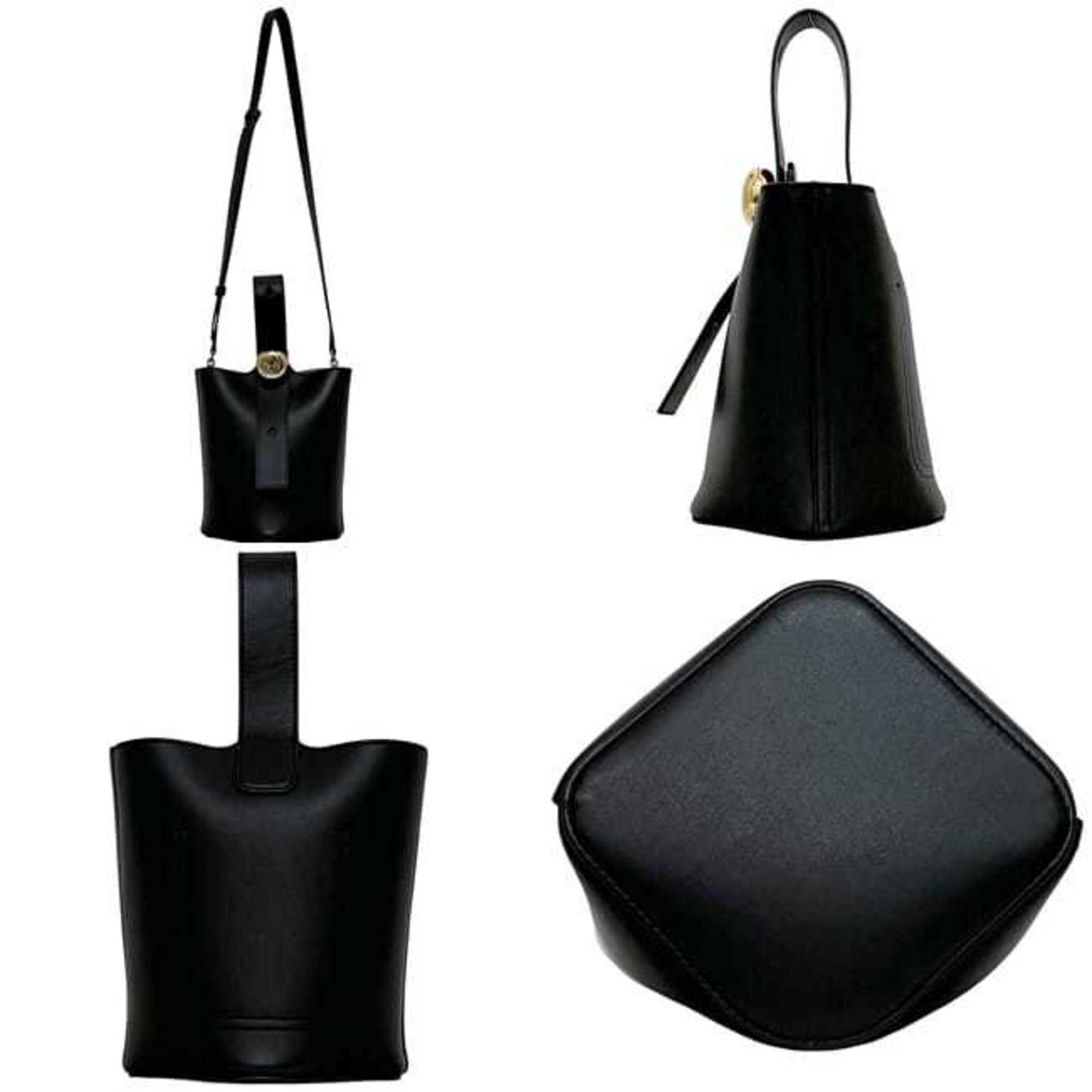 Loewe Black Leather Handbag Shoulder Bag (Pre-Owned)