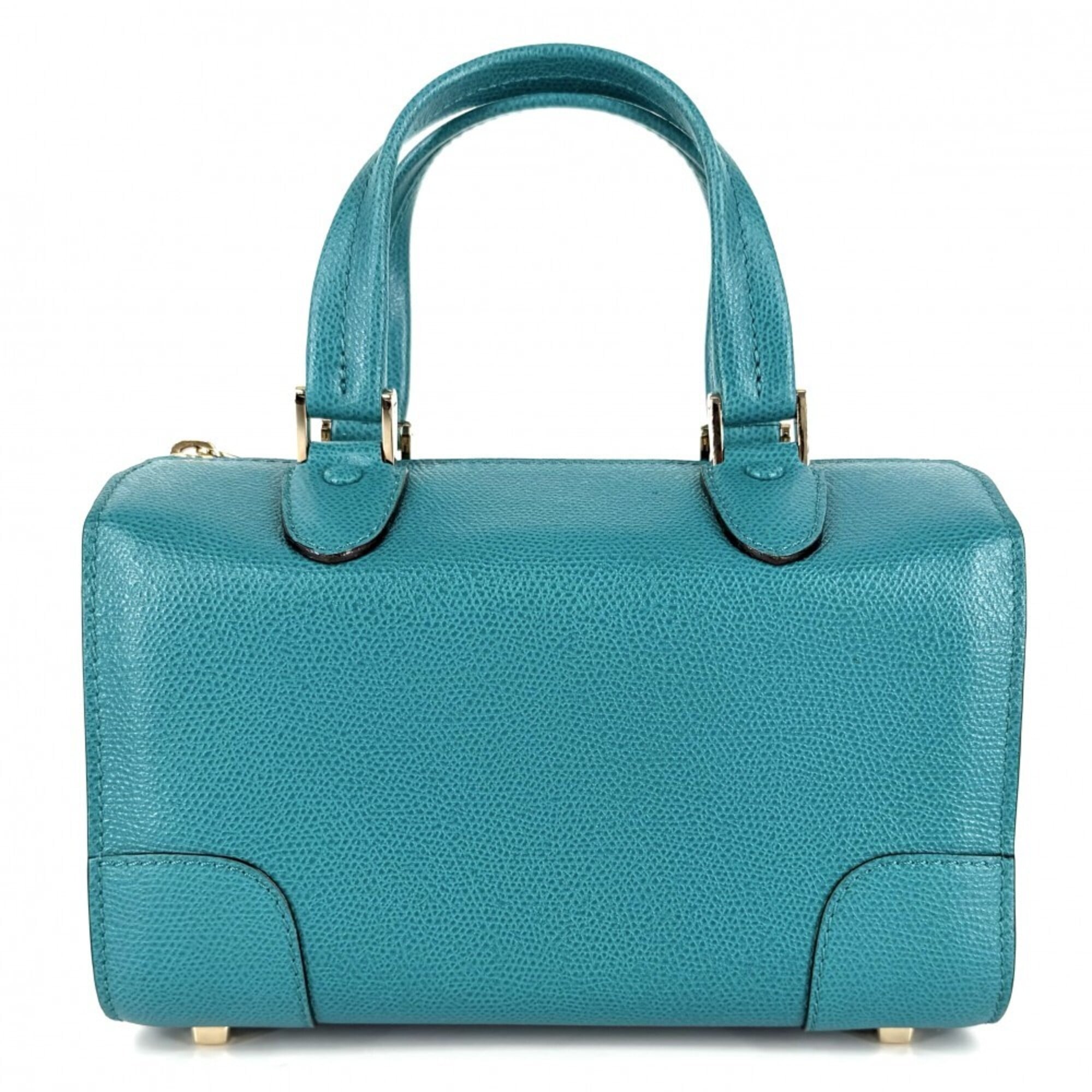 Valextra Green Leather Handbag (Pre-Owned)
