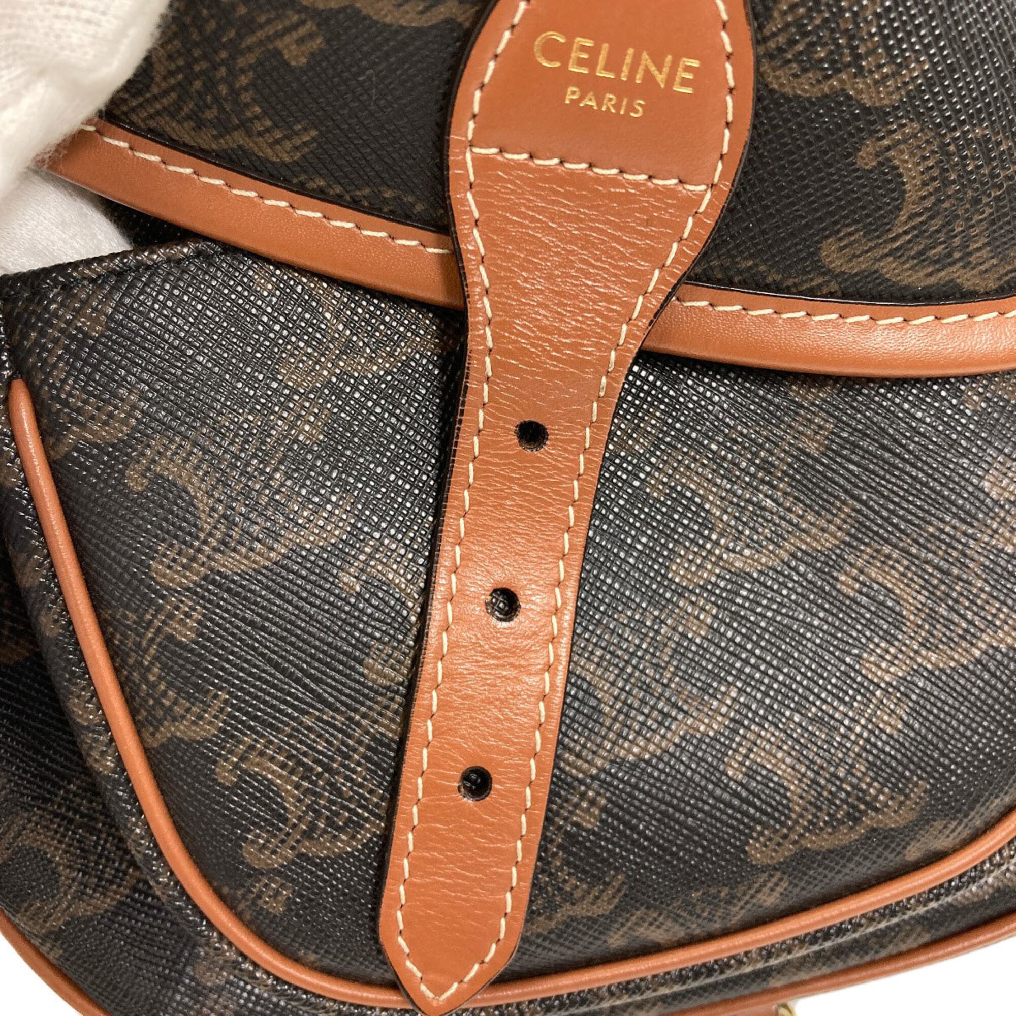 Celine Brown Pvc Shoulder Bag (Pre-Owned)