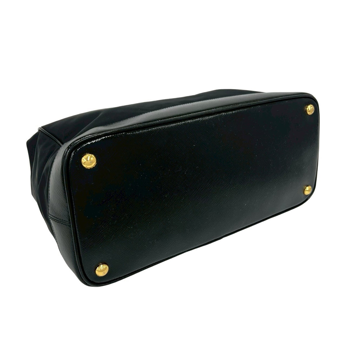 Prada Black Nylon Leather Handbag (Pre-Owned)