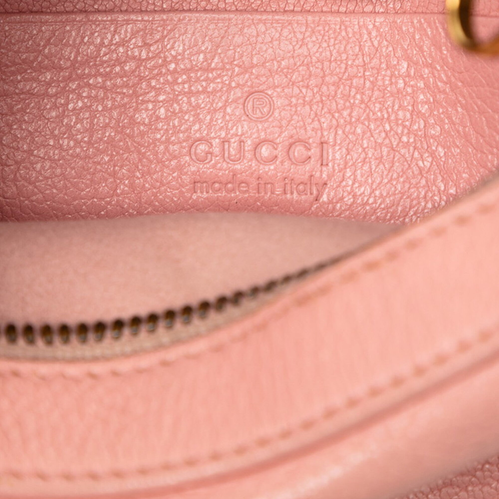Gucci Pink Leather Handbag Shoulder Bag (Pre-Owned)