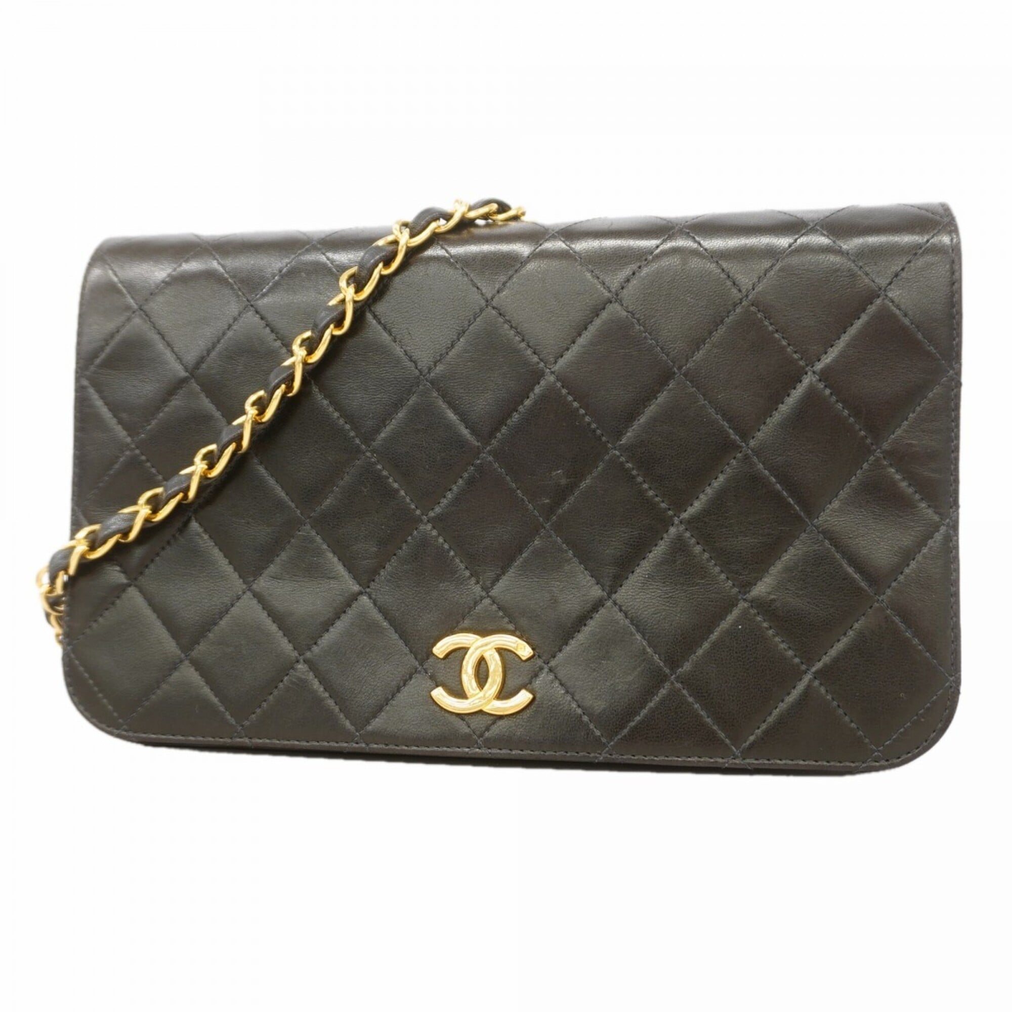 Chanel Black Leather Shoulder Bag (Pre-Owned)