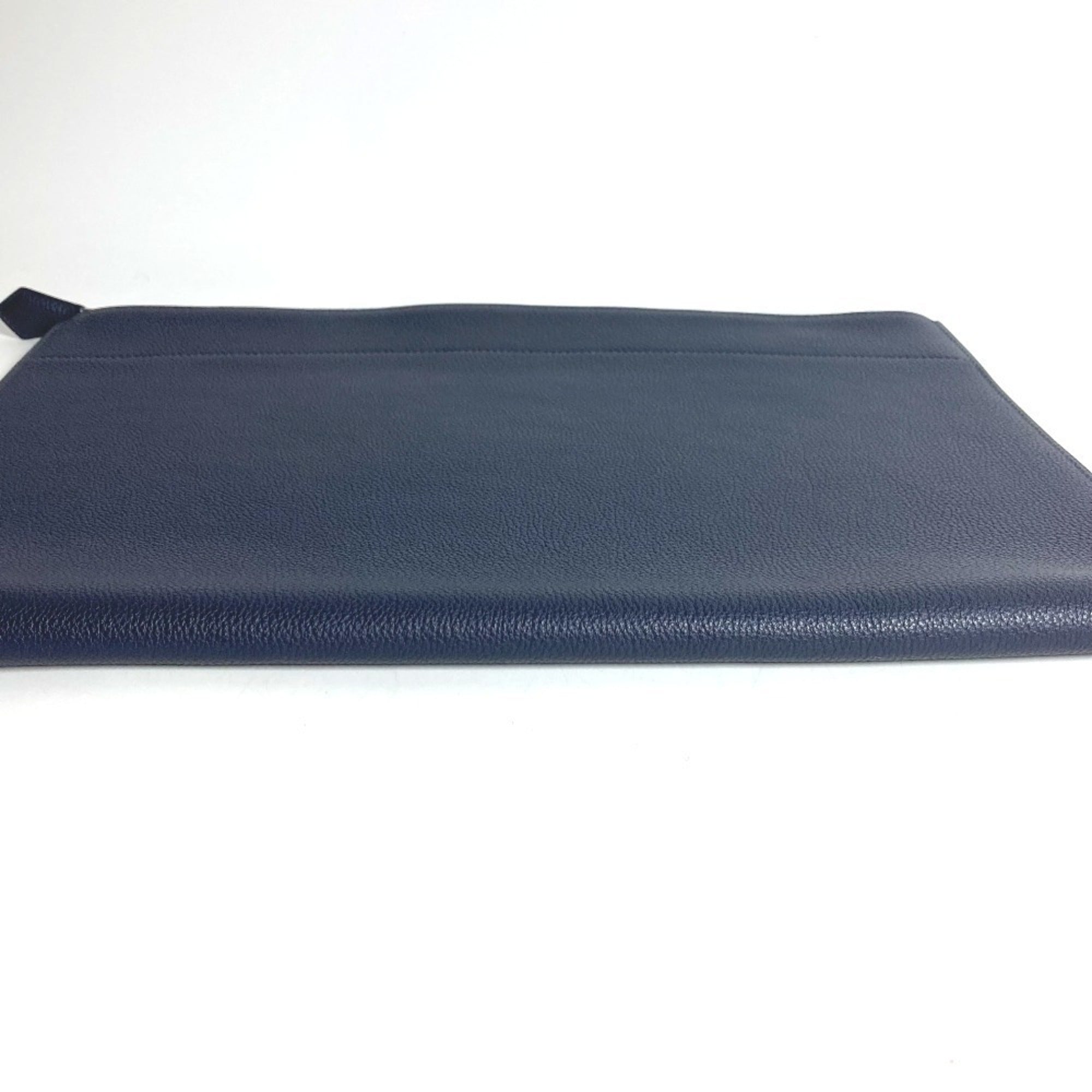 Hermes Blue Nuit Togo Leather Clutch Bag Handbag Pochette Pouch (Pre-Owned)