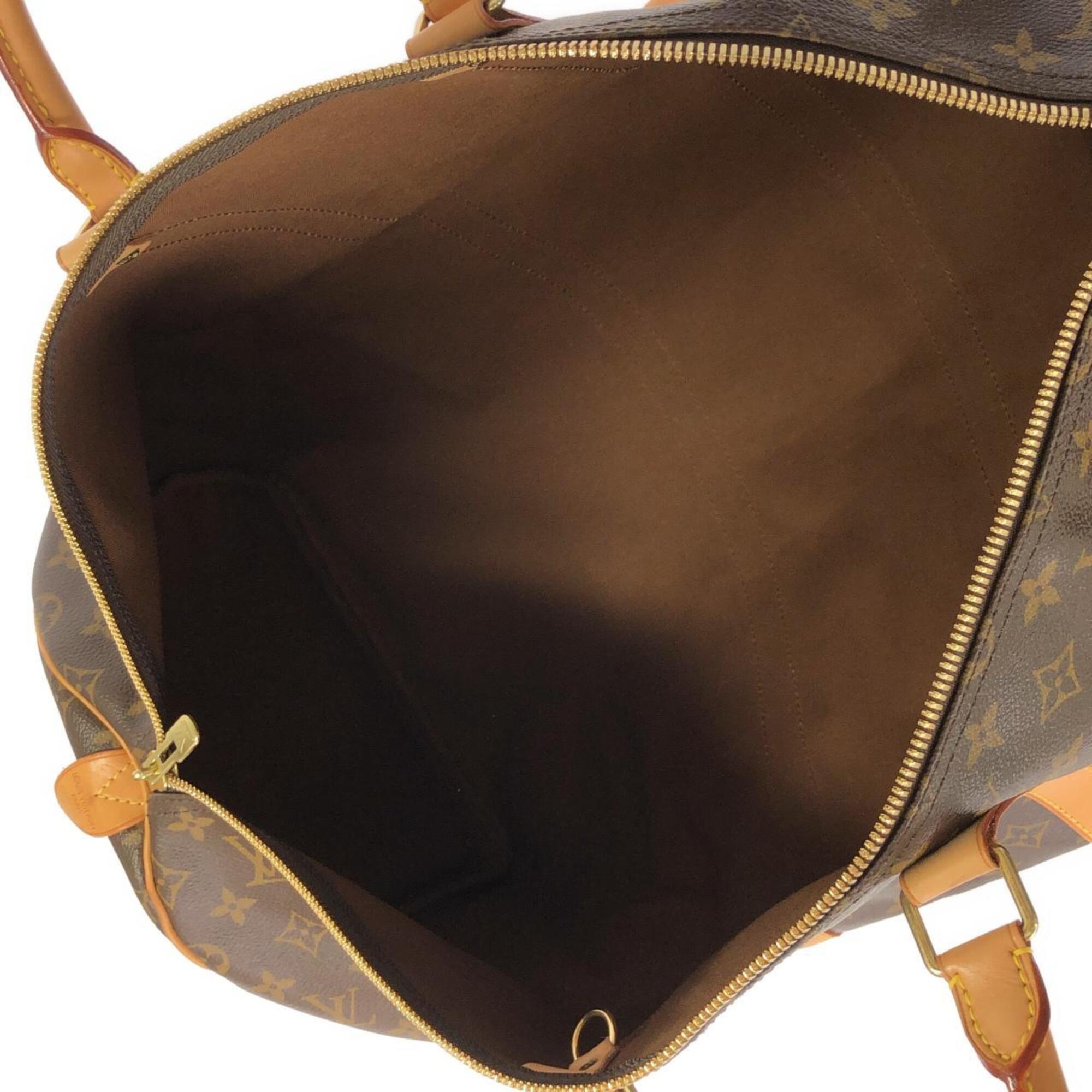 Louis Vuitton Marron Coated Canvas Boston Bag (Pre-Owned)