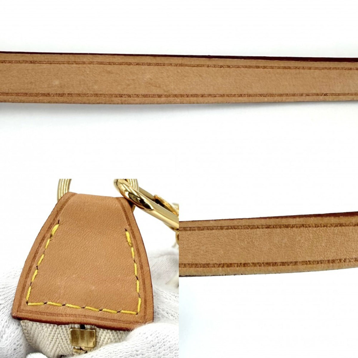 Louis Vuitton White Damier Azur Handbag Pochette Pouch (Pre-Owned)