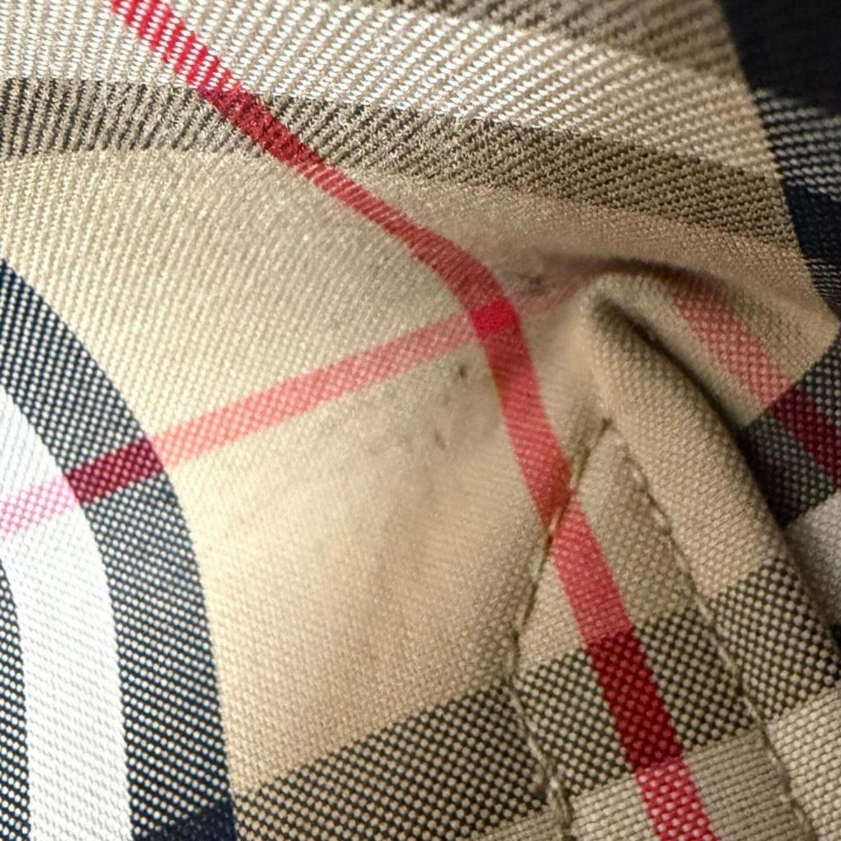 Burberry Beige Canvas Leather Pouch Tote Bag (Pre-Owned)