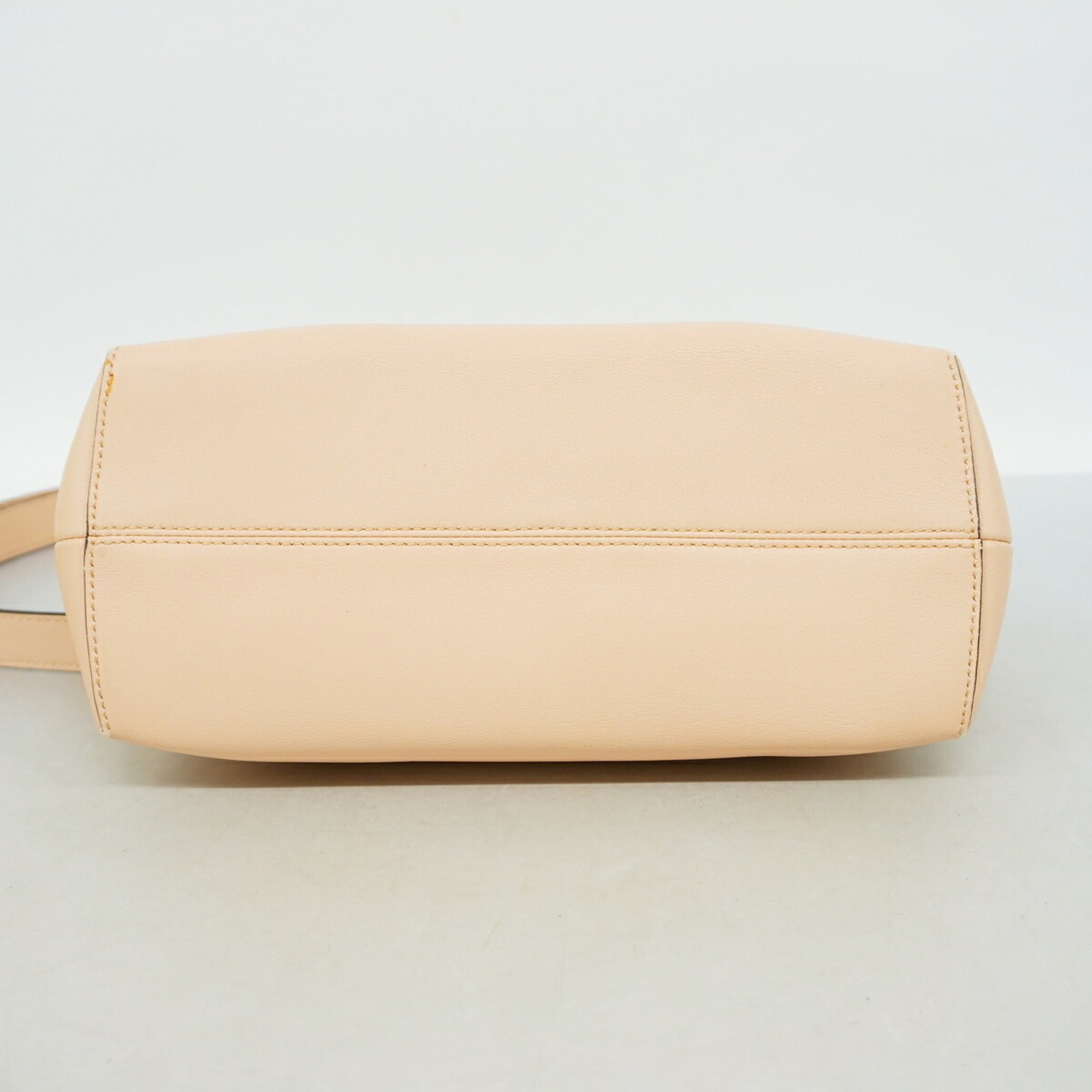 Fendi Pink Beige Leather Handbag (Pre-Owned)