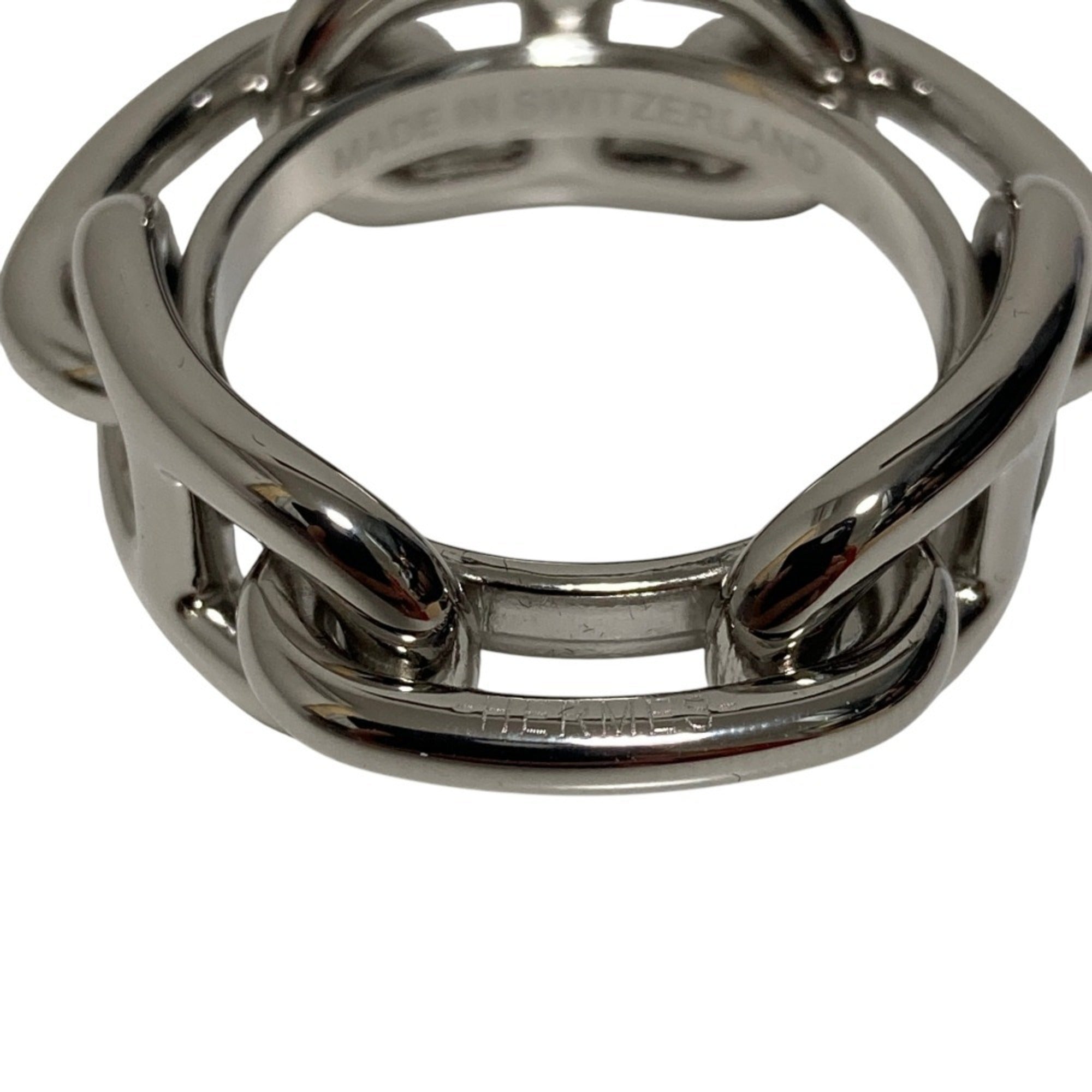 Hermes Silver Band Ring (Pre-Owned)