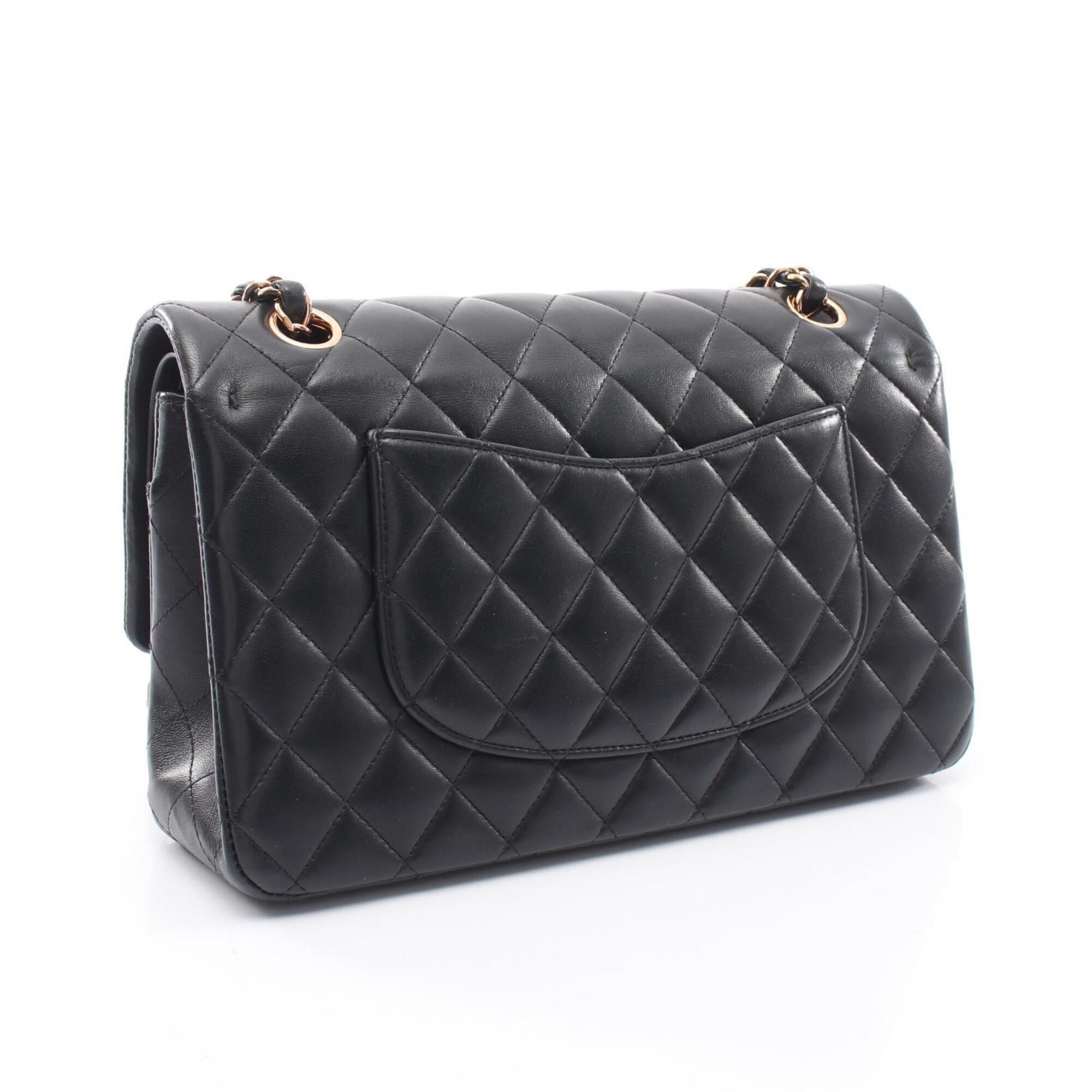 Chanel Black Leather Handbag Shoulder Bag (Pre-Owned)