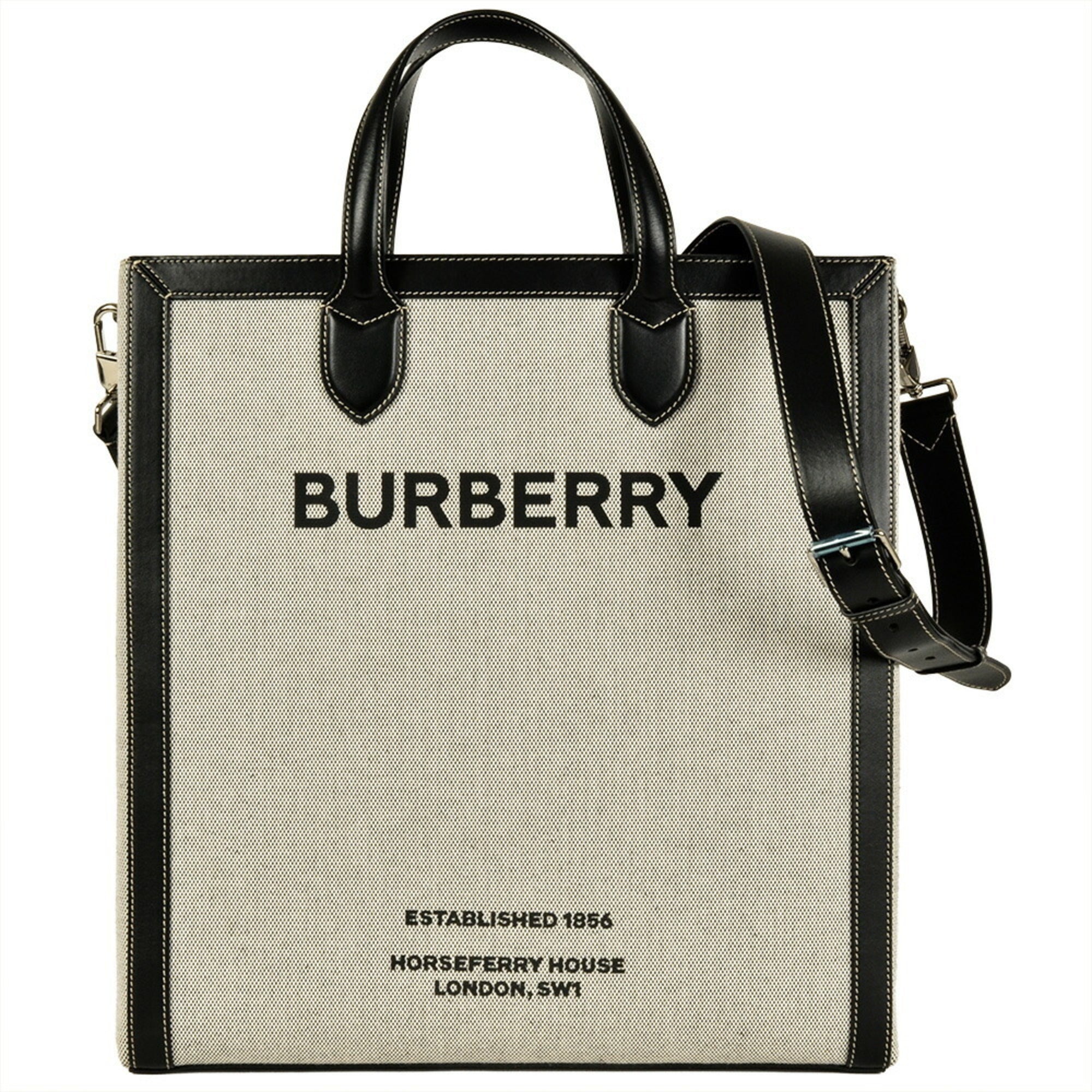 Burberry Black Canvas Shoulder Bag (Pre-Owned)