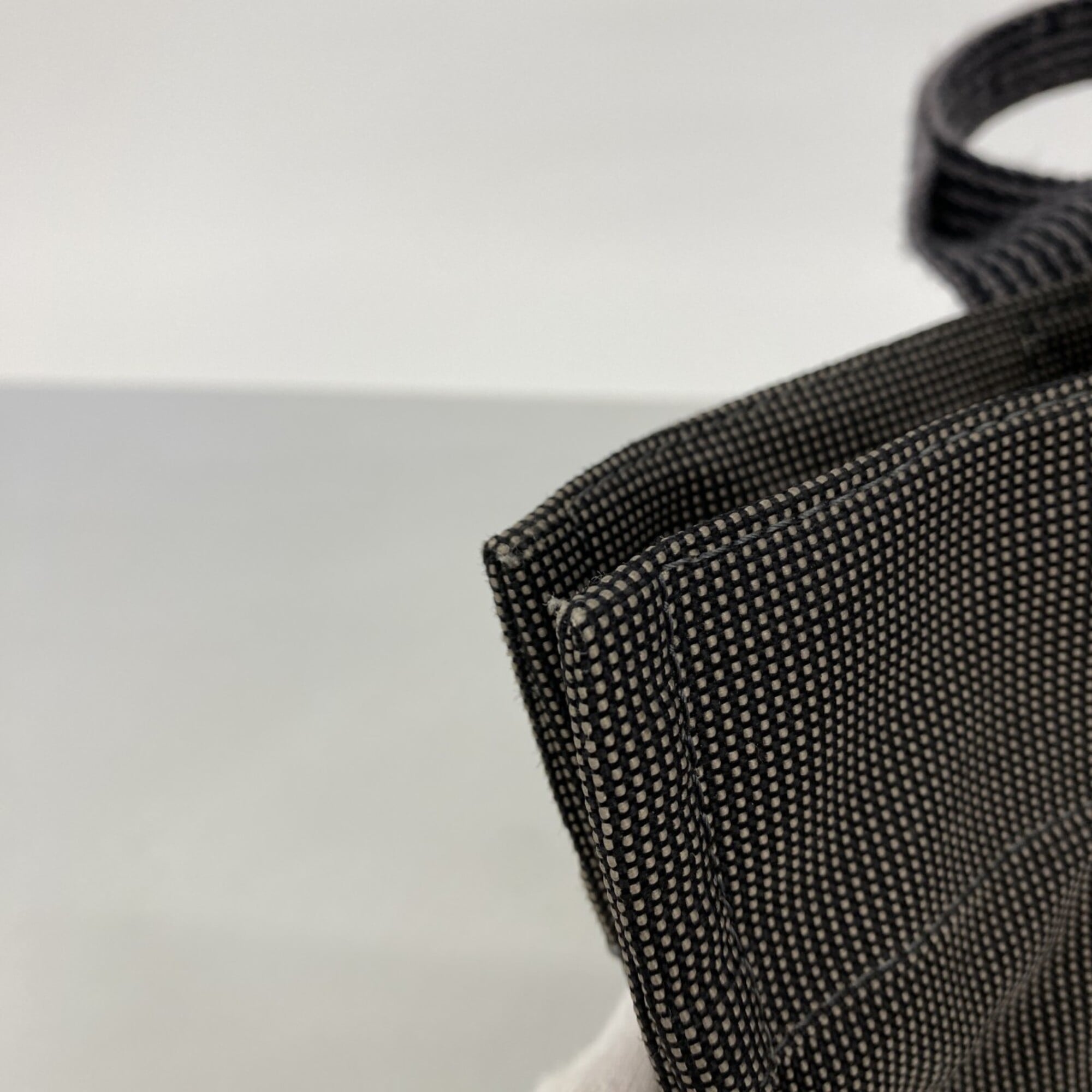Hermes Gray Canvas Handbag (Pre-Owned)