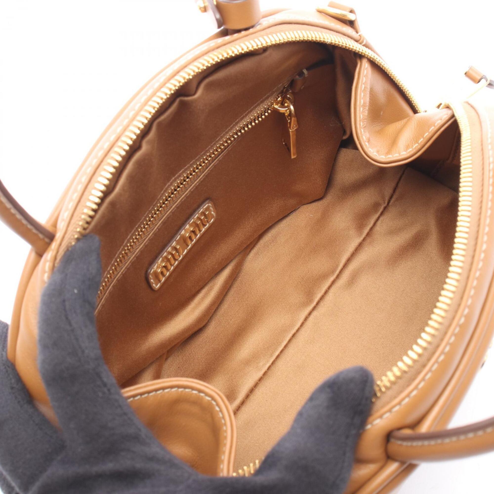 Miu Miu Brown Leather Handbag (Pre-Owned)