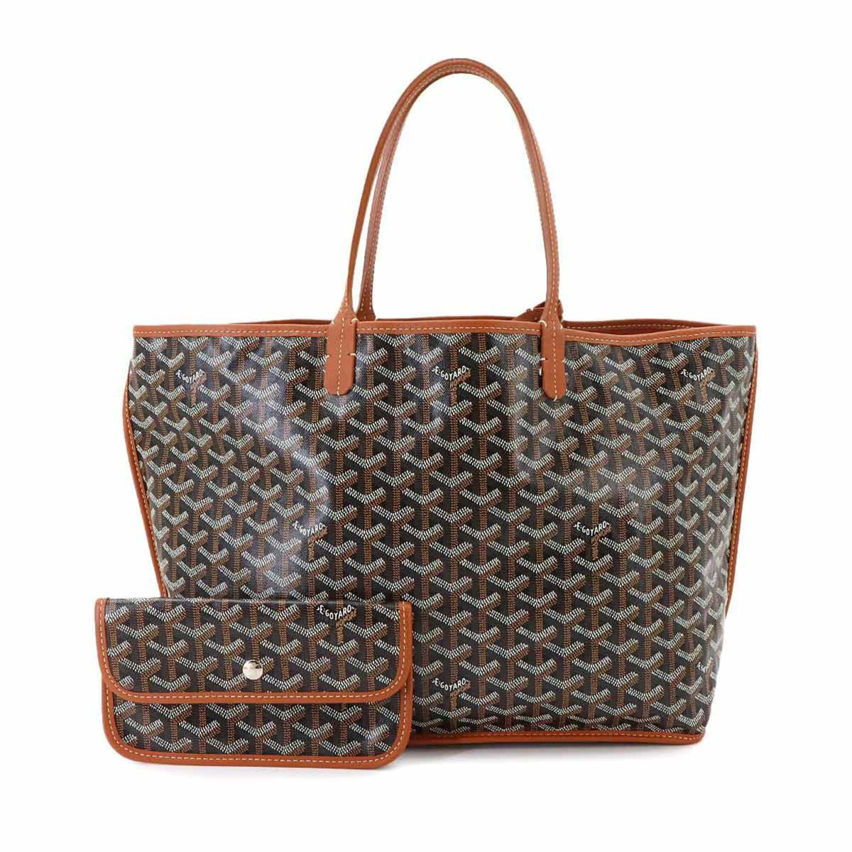 Goyard Black Brown Pvc Leather Handbag Tote Bag (Pre-Owned)