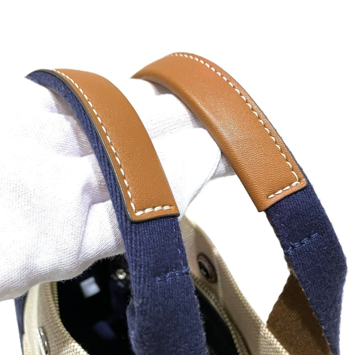 Tory Burch Beige Canvas Tote Bag (Pre-Owned)