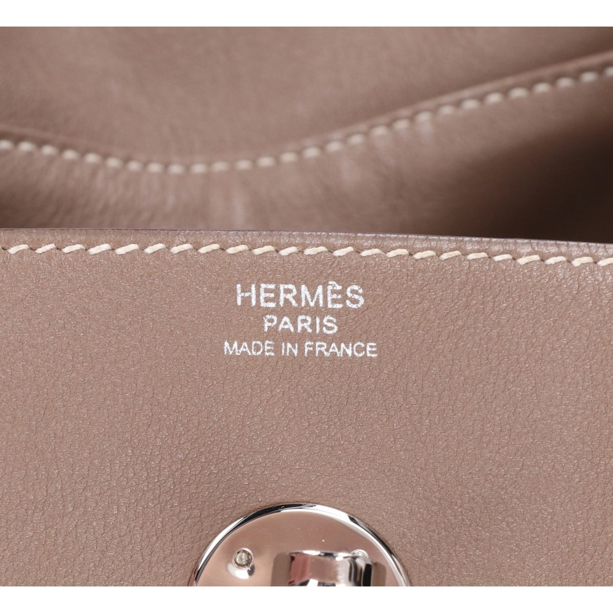 Hermes Etoupe Gray Swift Leather Shoulder Bag (Pre-Owned)