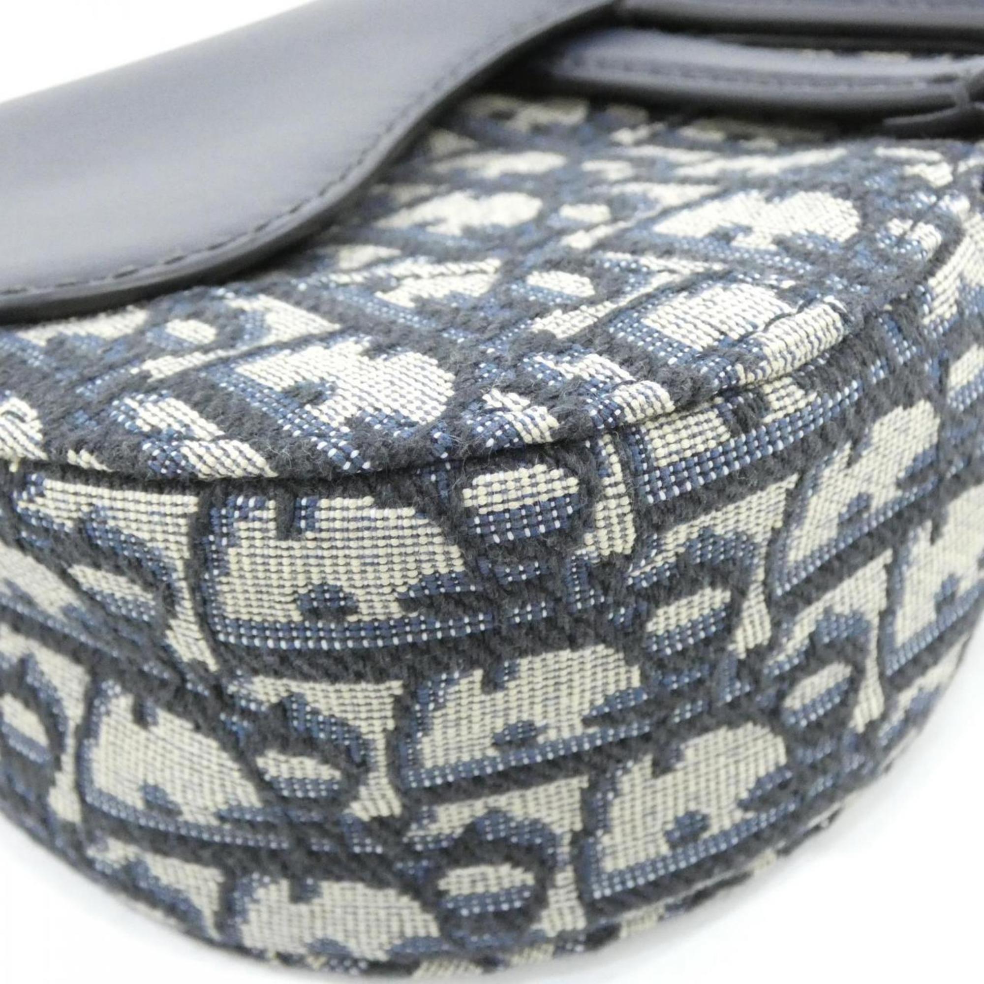 Christian Dior Blue Canvas Shoulder Bag (Pre-Owned)