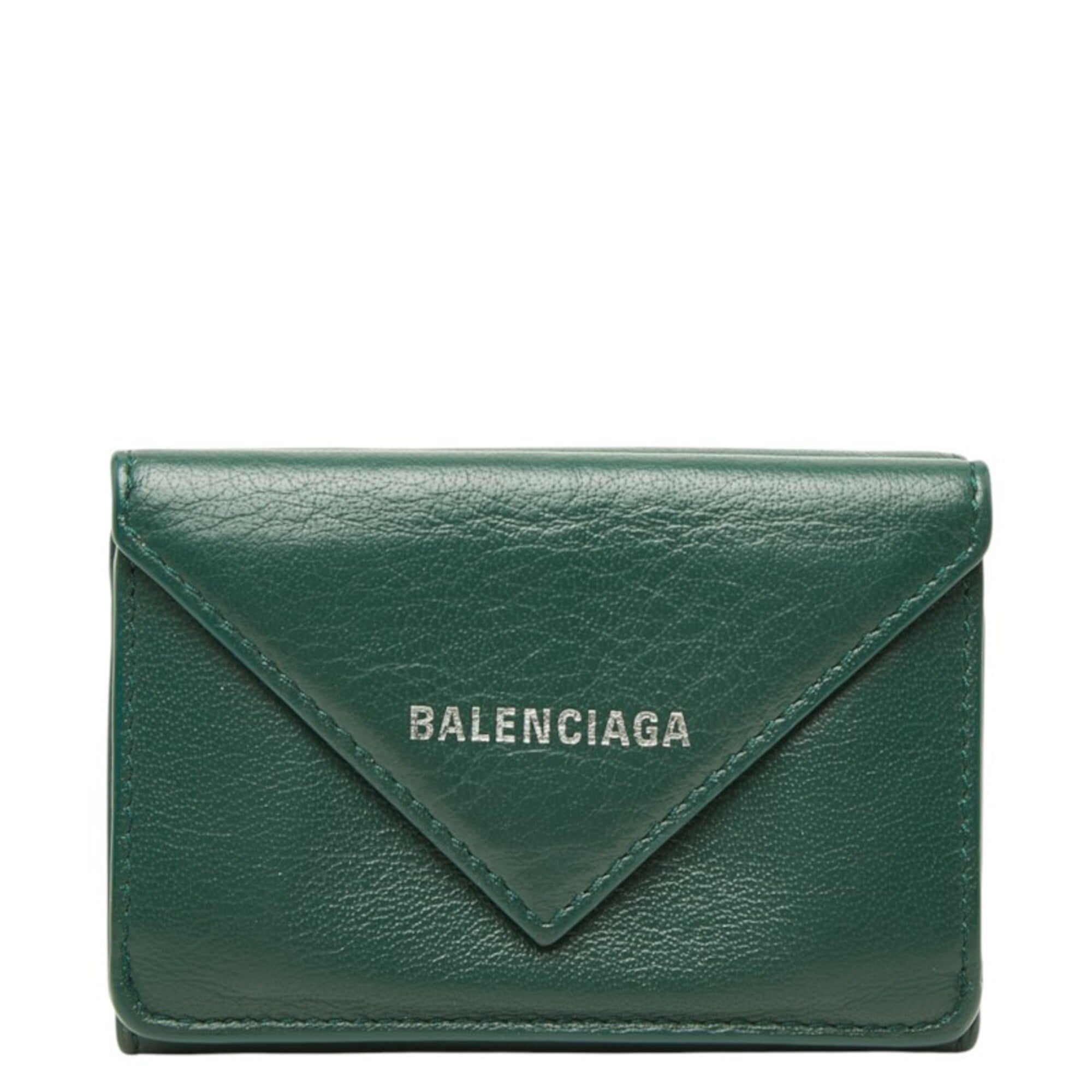 Balenciaga Green Paper Wallet (Tri-Fold) (Pre-Owned)