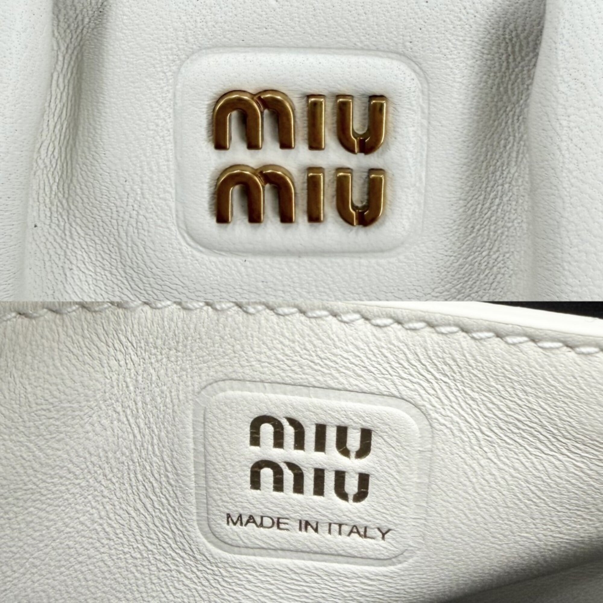 Miu Miu Ivory Leather Handbag (Pre-Owned)