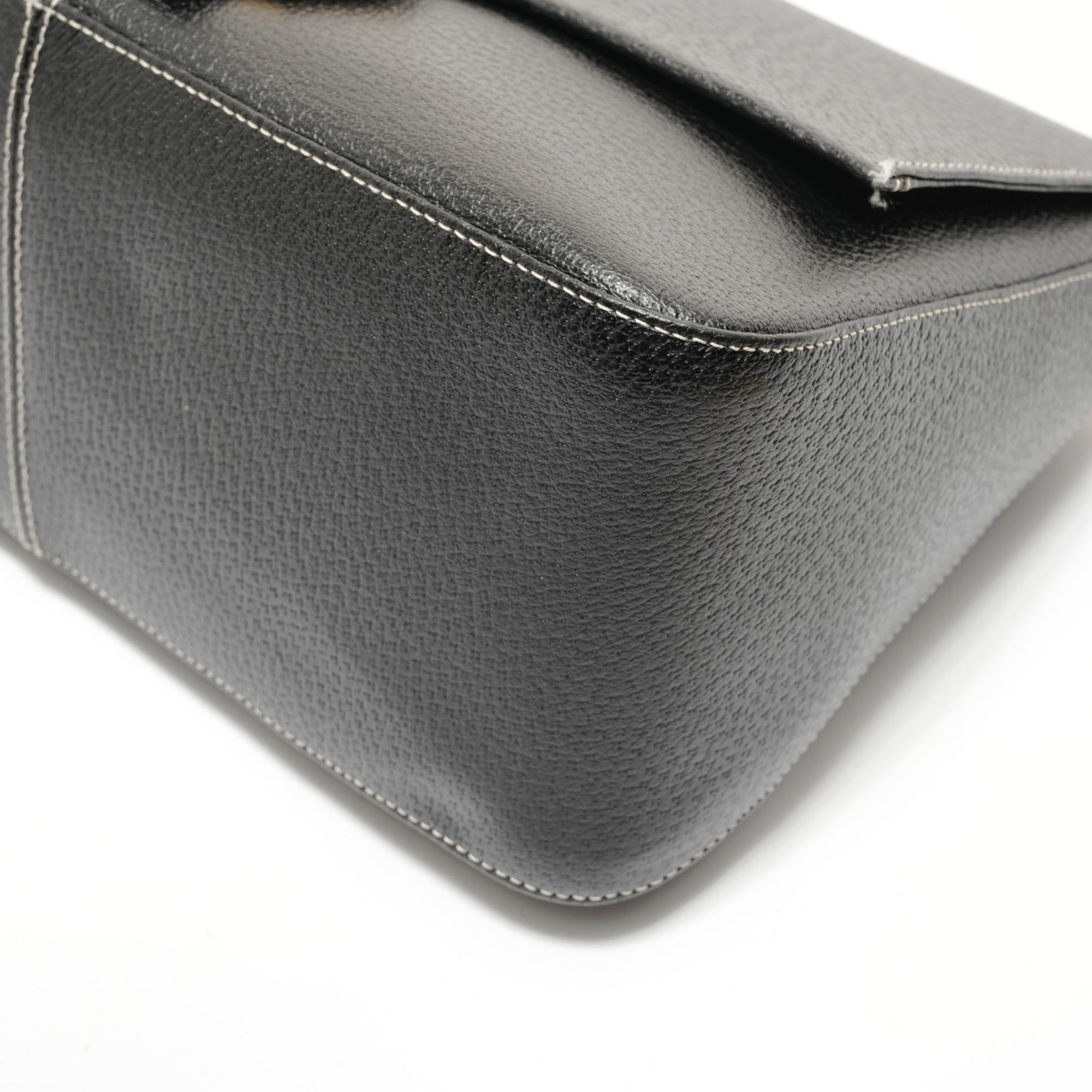 Fendi Black Leather Shoulder Bag (Pre-Owned)