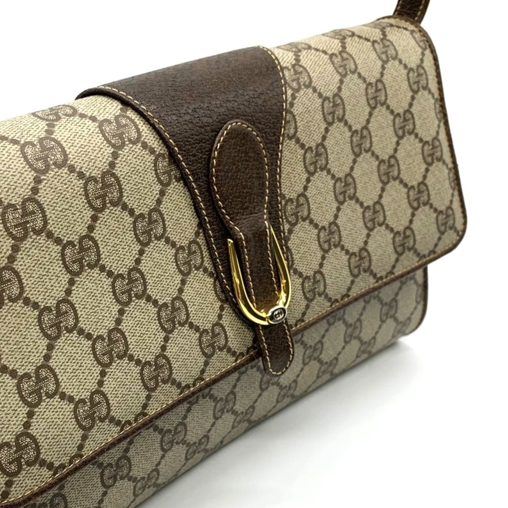 Gucci Brown Gg Supreme Shoulder Bag (Pre-Owned)