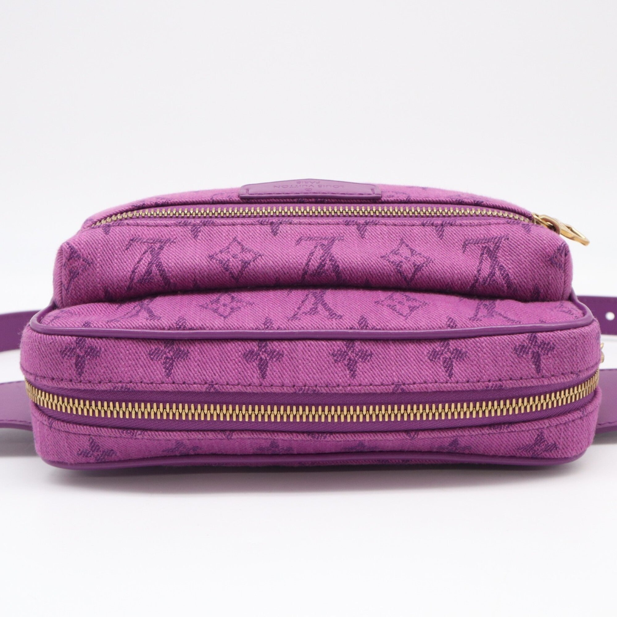 Louis Vuitton Monogram Denim Purple Monogram Denim Shoulder Bag (Pre-Owned)