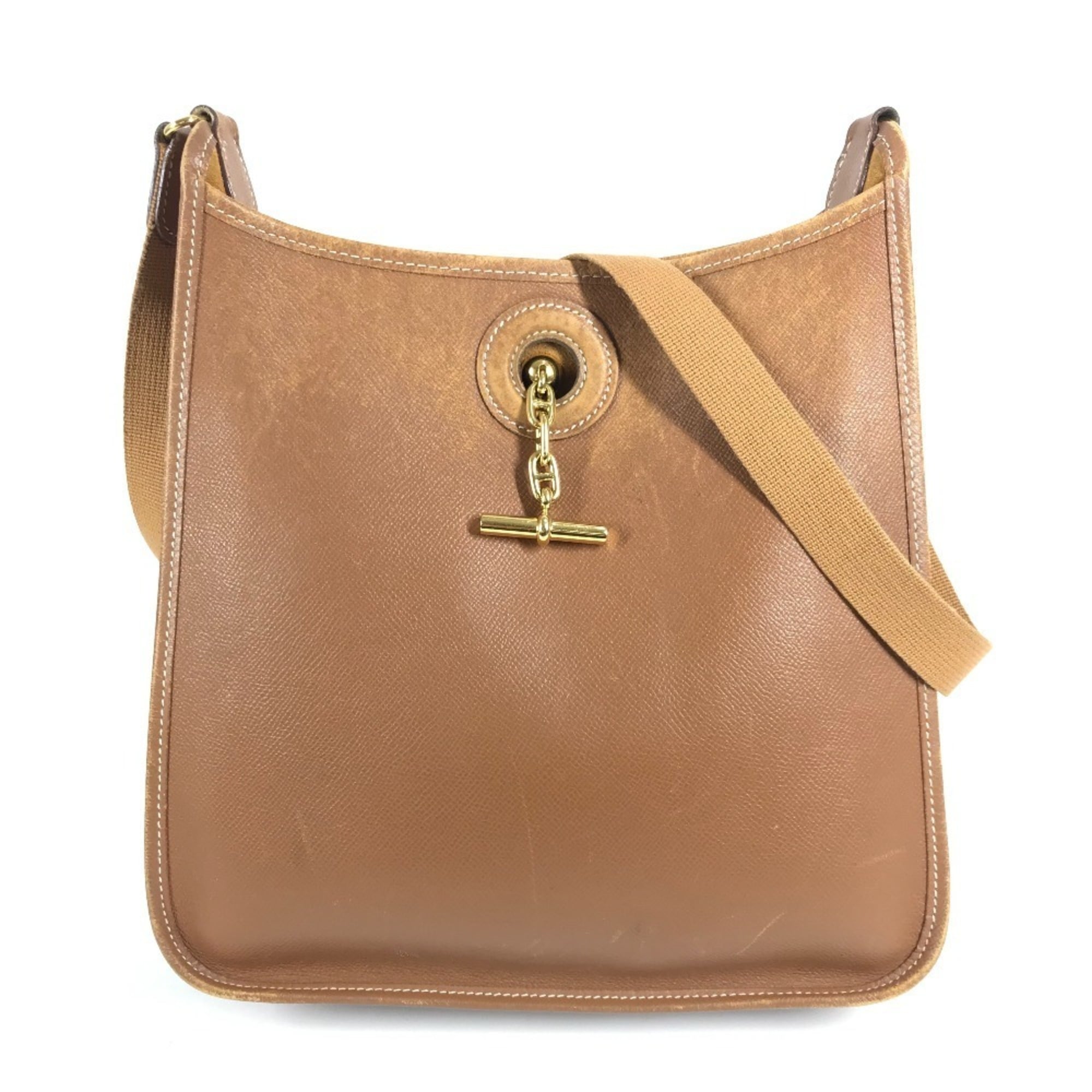 Hermes Brown Leather Shoulder Bag (Pre-Owned)