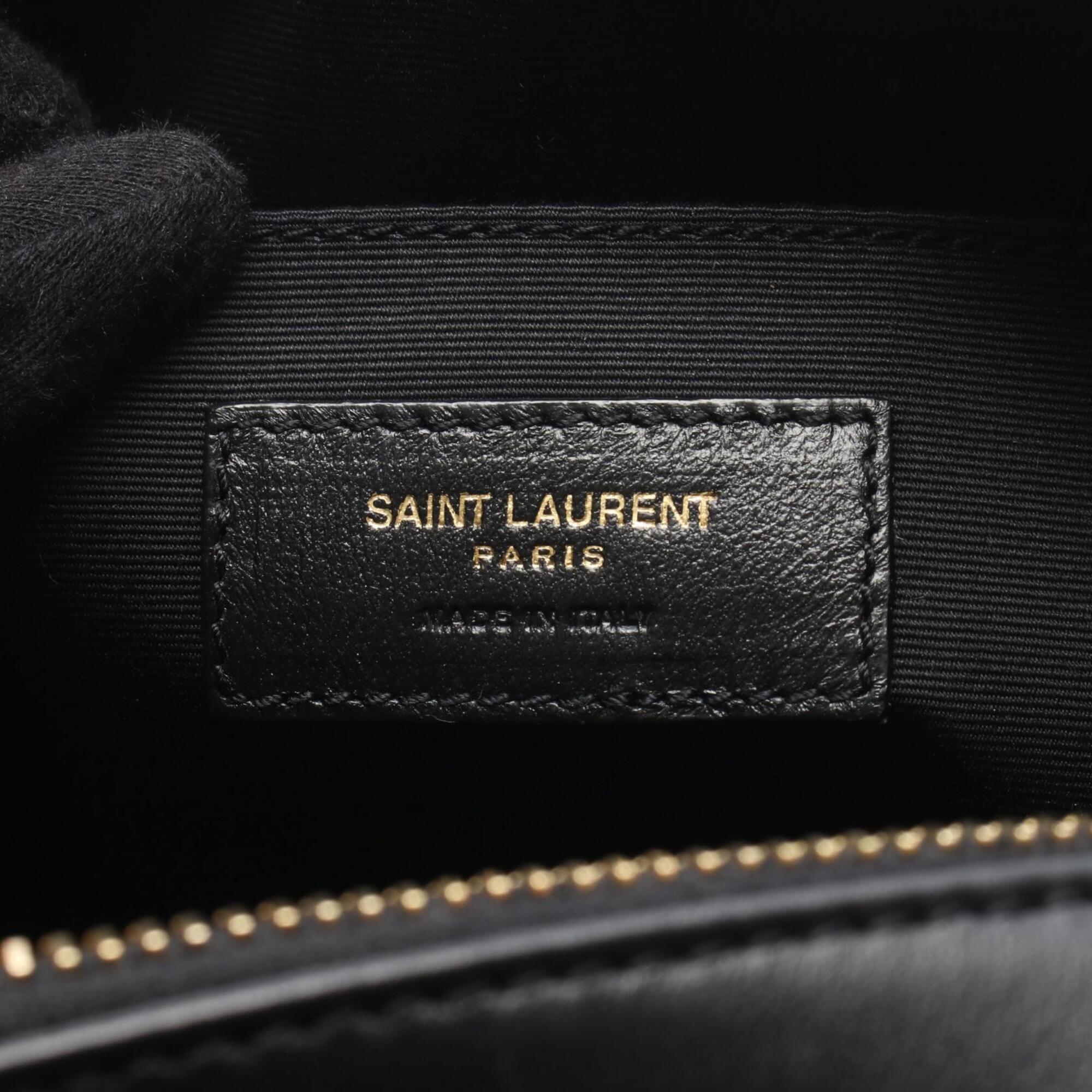 Saint Laurent Black Leather Handbag Shoulder Bag (Pre-Owned)