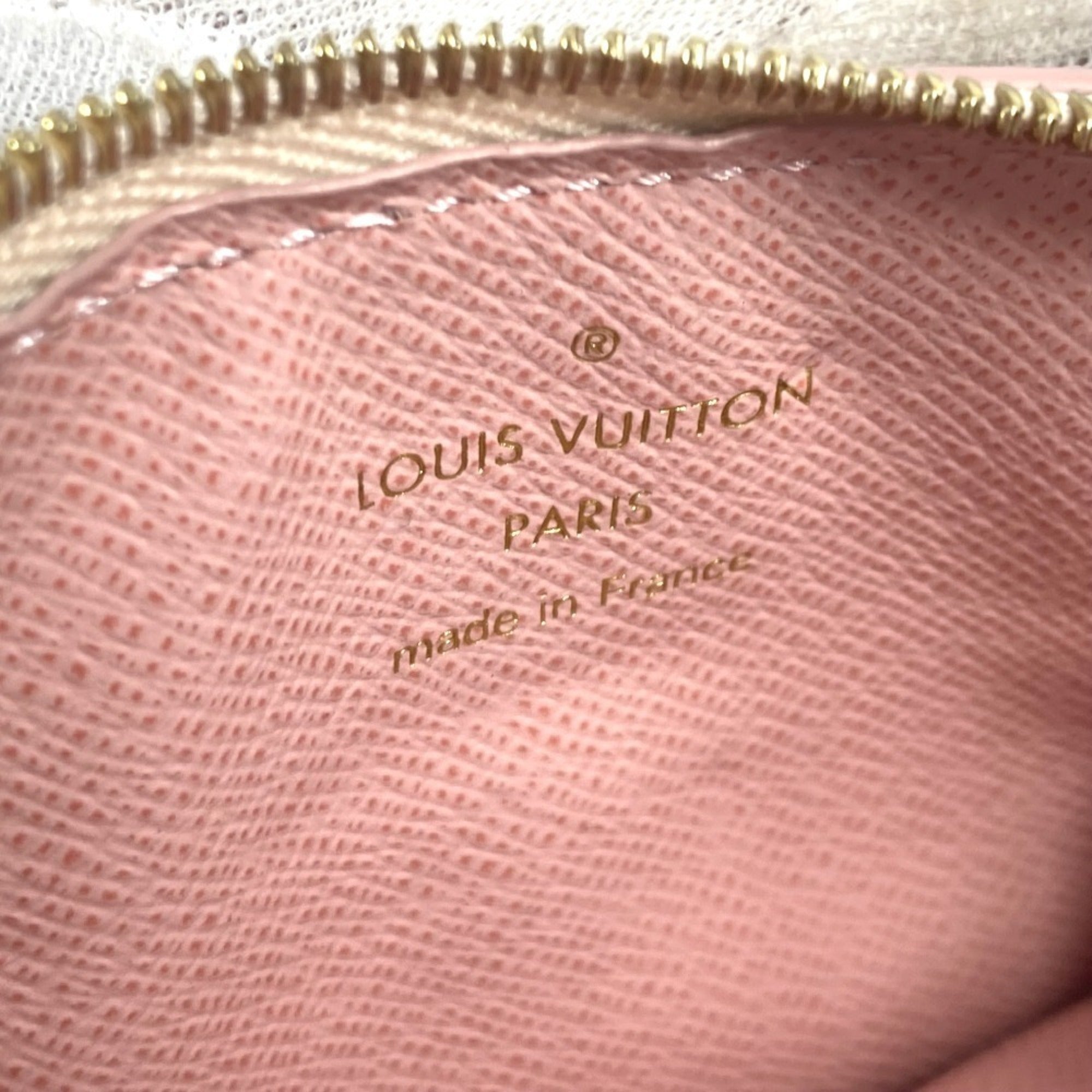 Louis Vuitton Pink White Damier Azur Coin Purse/Coin Case (Pre-Owned)