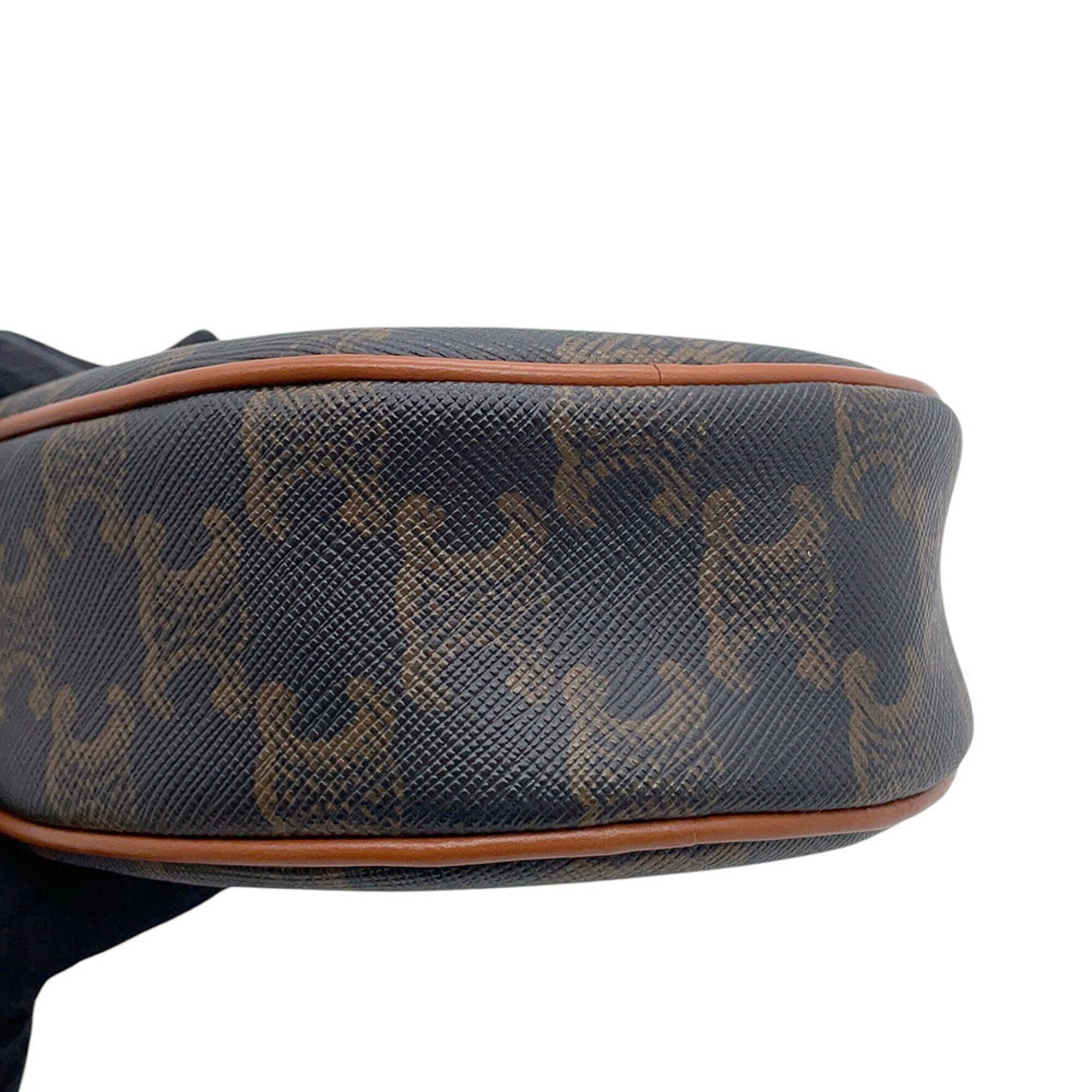 Celine Brown Pvc Leather Handbag Shoulder Bag (Pre-Owned)