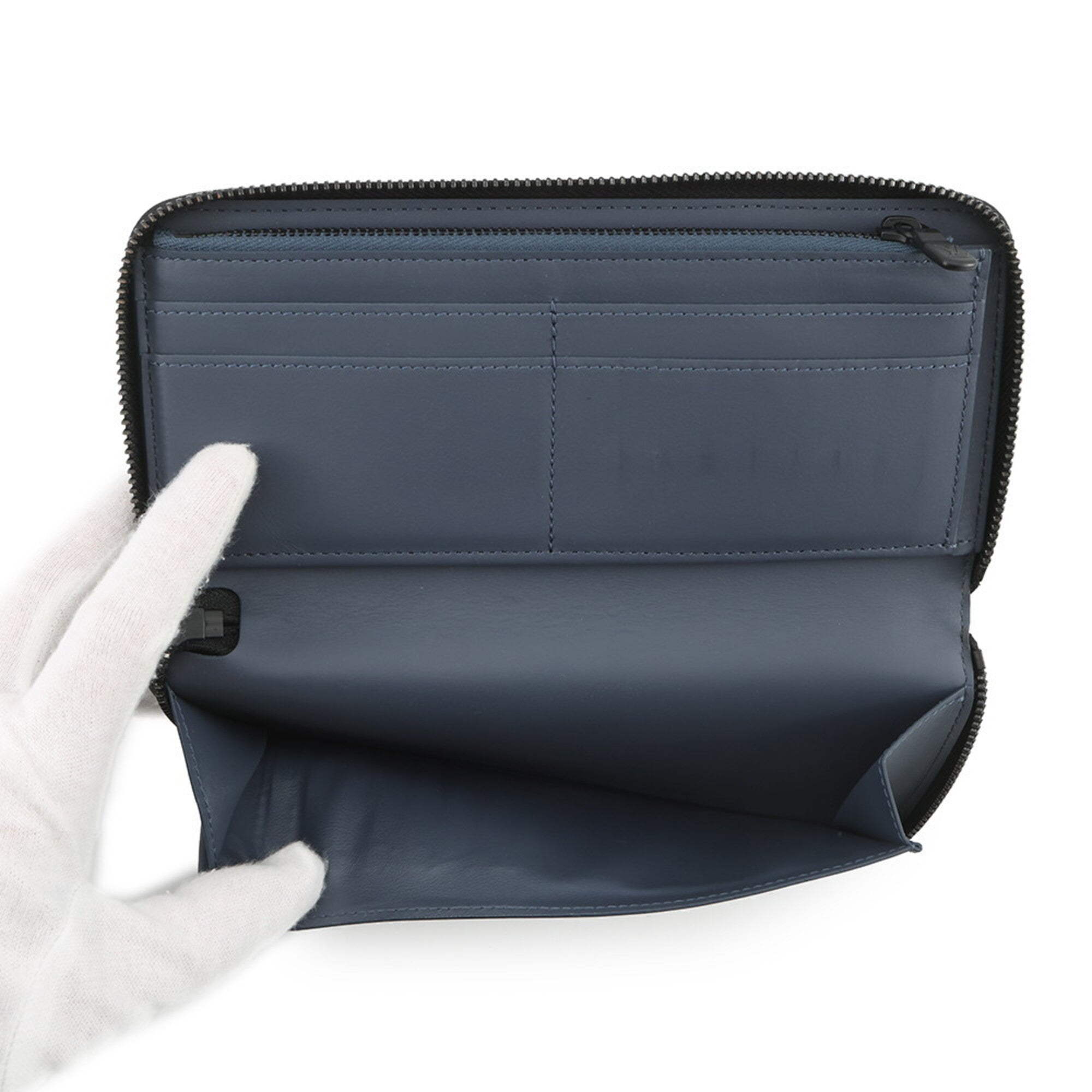 Louis Vuitton Monogram Shadow Navy Monogram Shadow Long Wallet (Bi-Fold) (Pre-Owned)