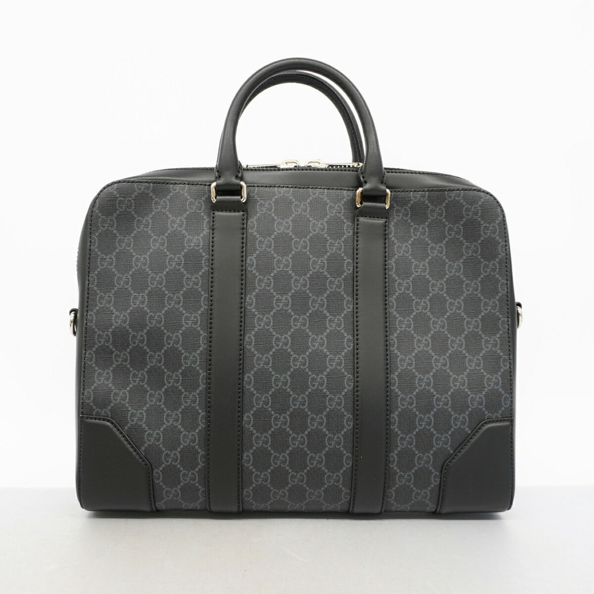 Gucci Black Gray Pvc Briefcase (Pre-Owned)