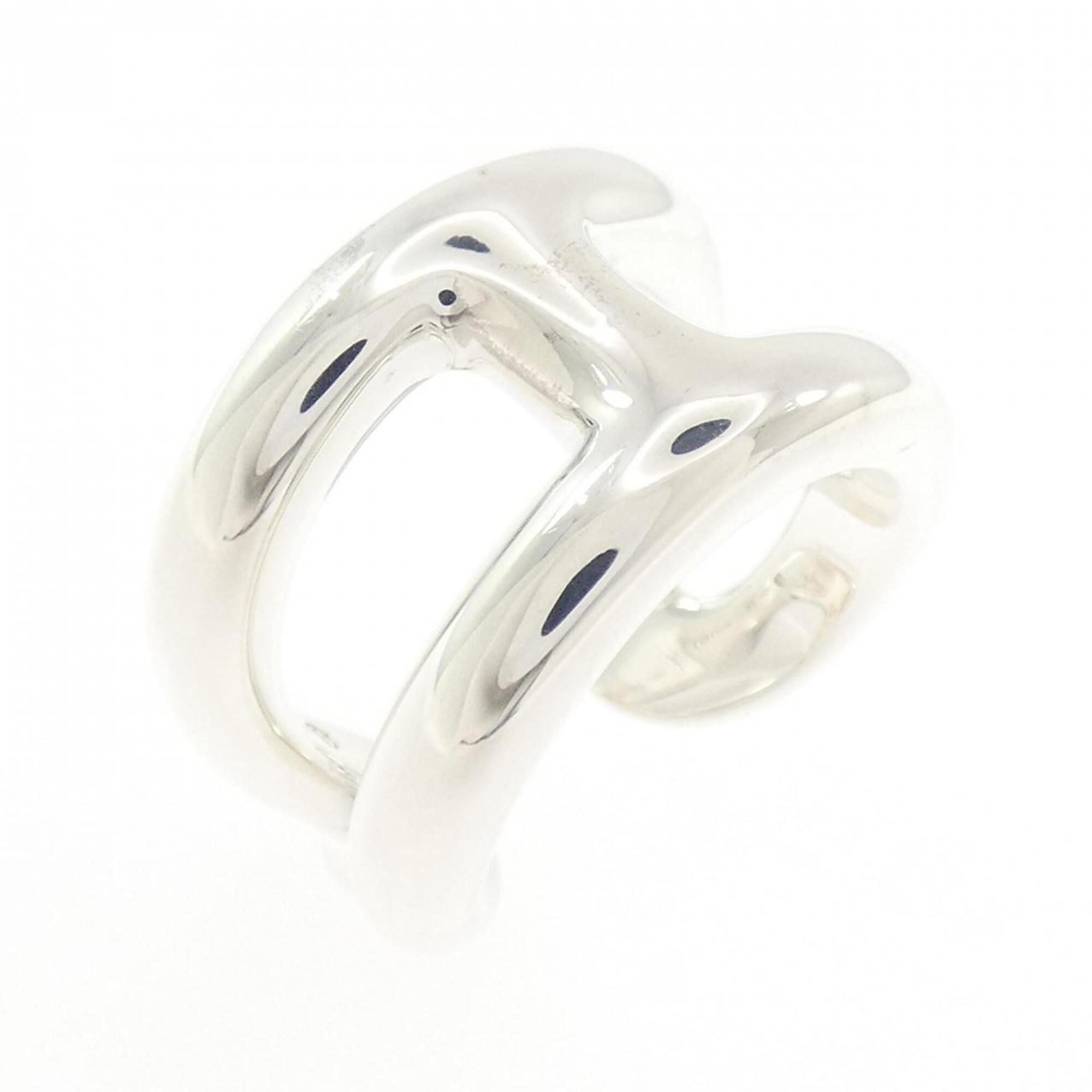 Hermes Silver 925 Band Ring (Pre-Owned)