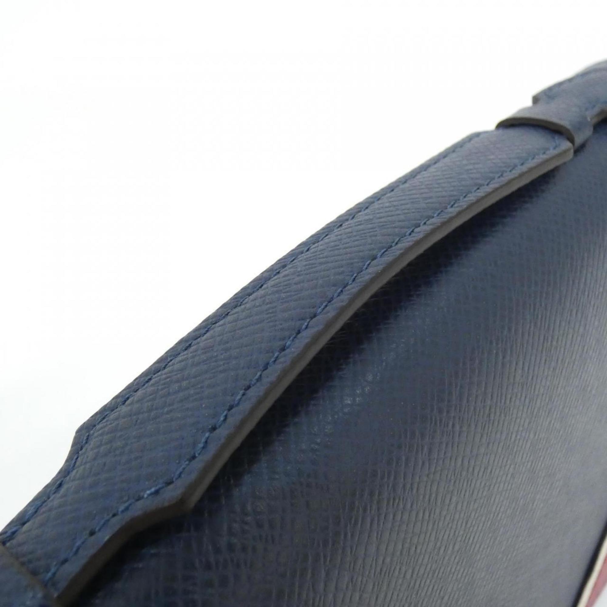 Louis Vuitton Blue Leather Long Wallet (Bi-Fold) (Pre-Owned)