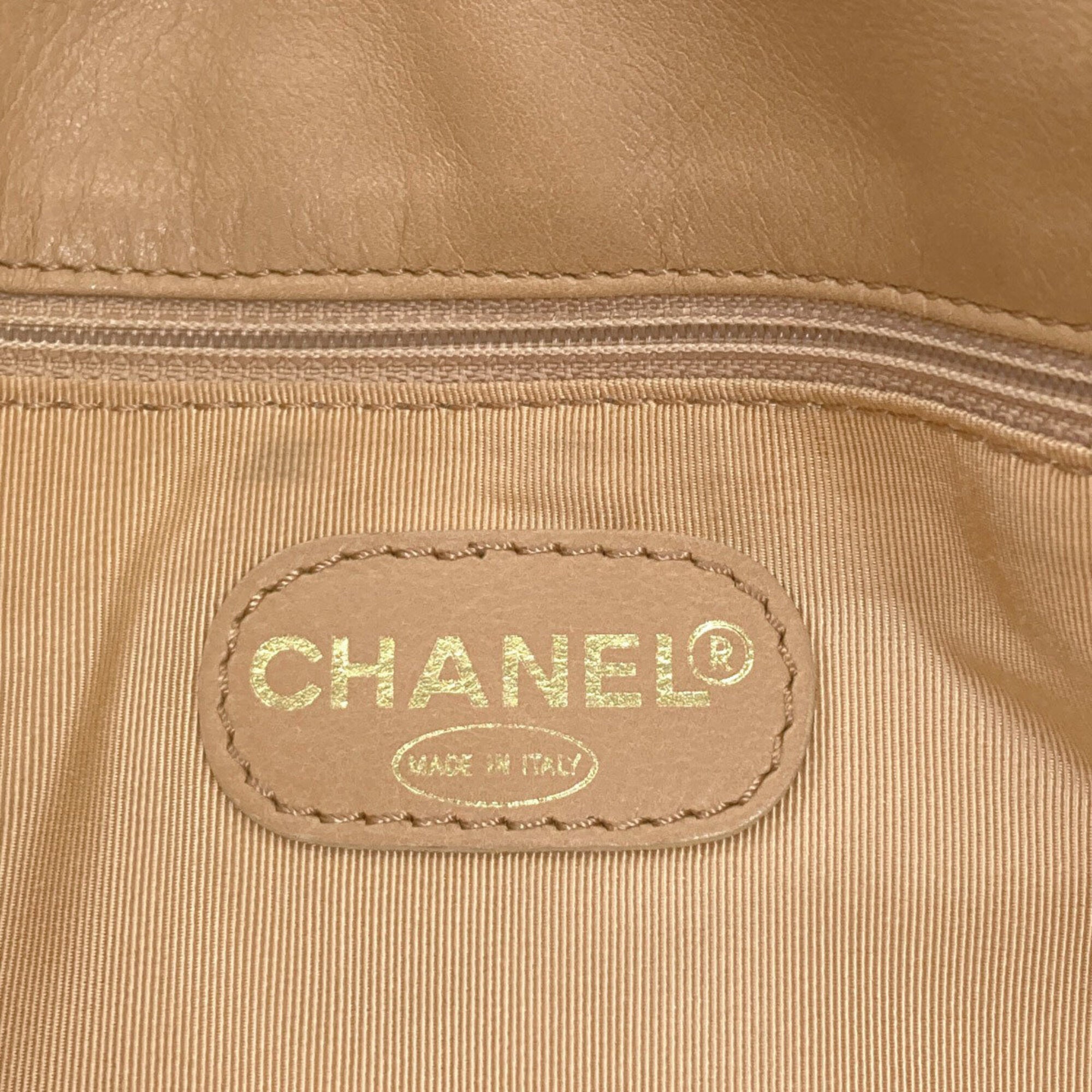 Chanel Beige Leather Tote Bag (Pre-Owned)