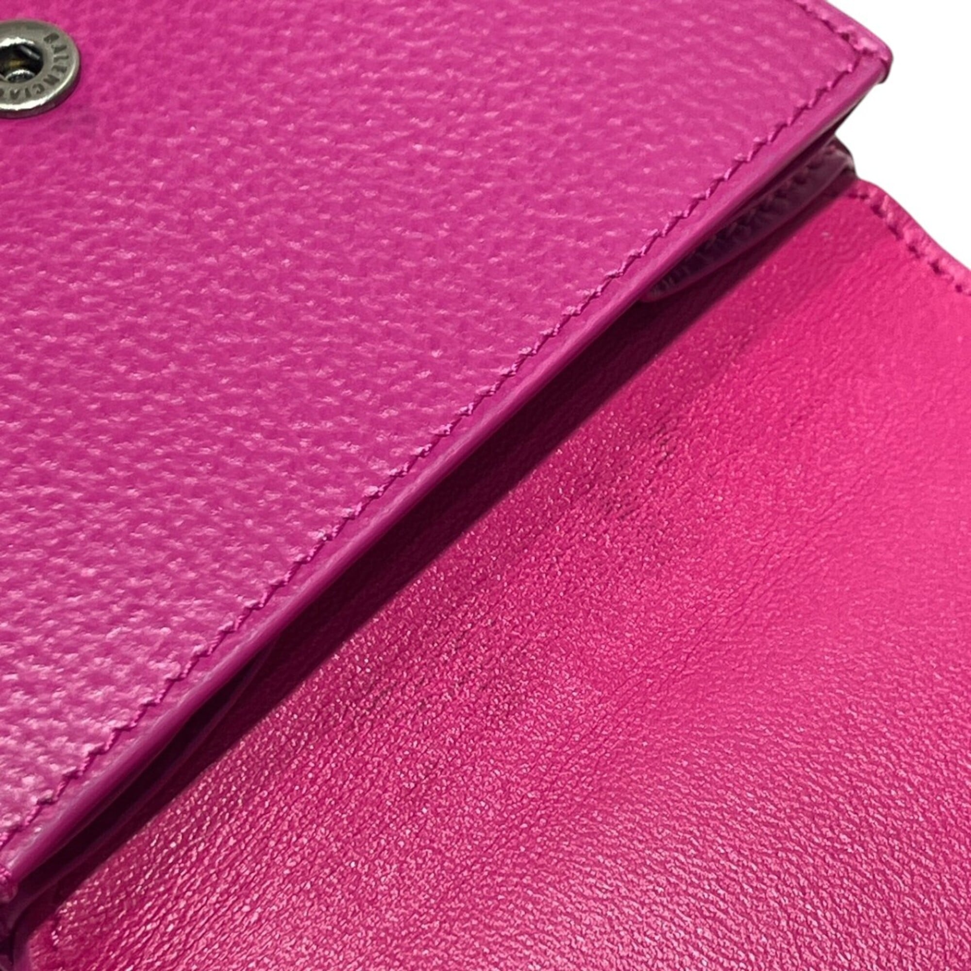 Balenciaga Pink Leather Wallet (Tri-Fold) (Pre-Owned)