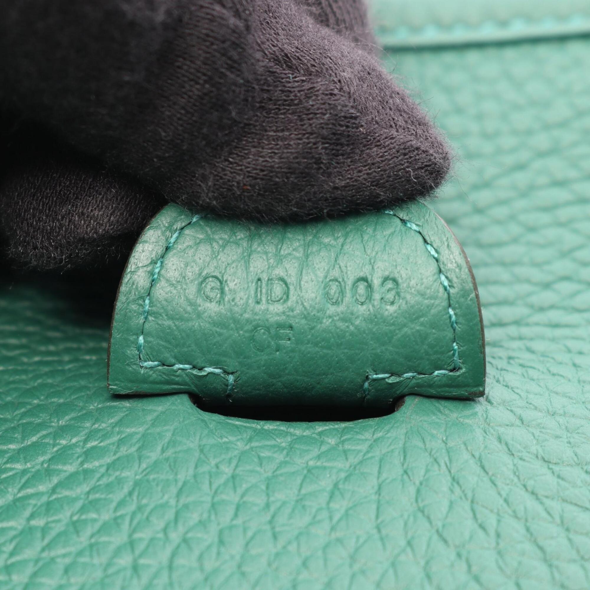 Hermes Green Taurillon Clemence Leather Leather Handbag Shoulder Bag (Pre-Owned)