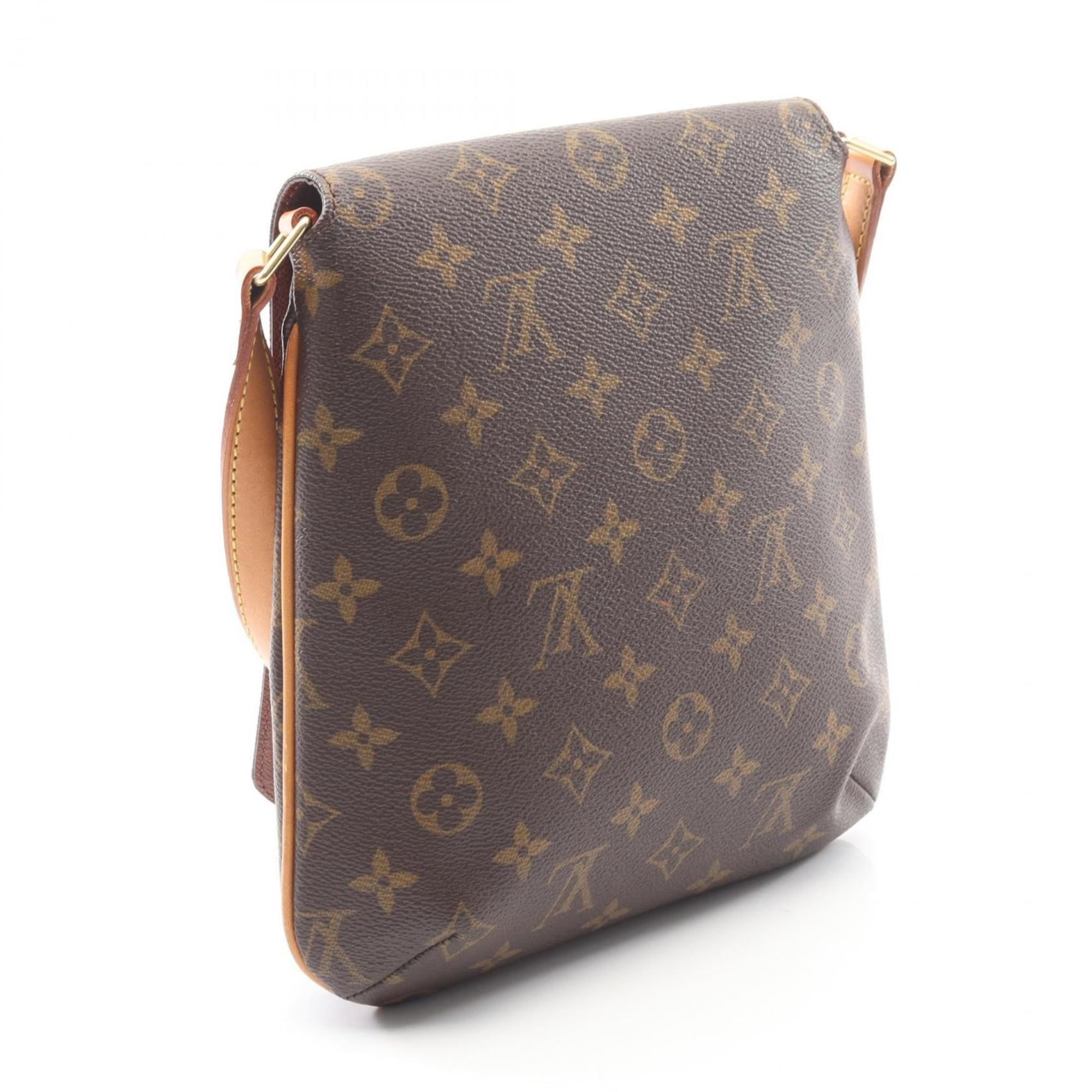 Louis Vuitton Brown Coated Canvas Leather Shoulder Bag (Pre-Owned)