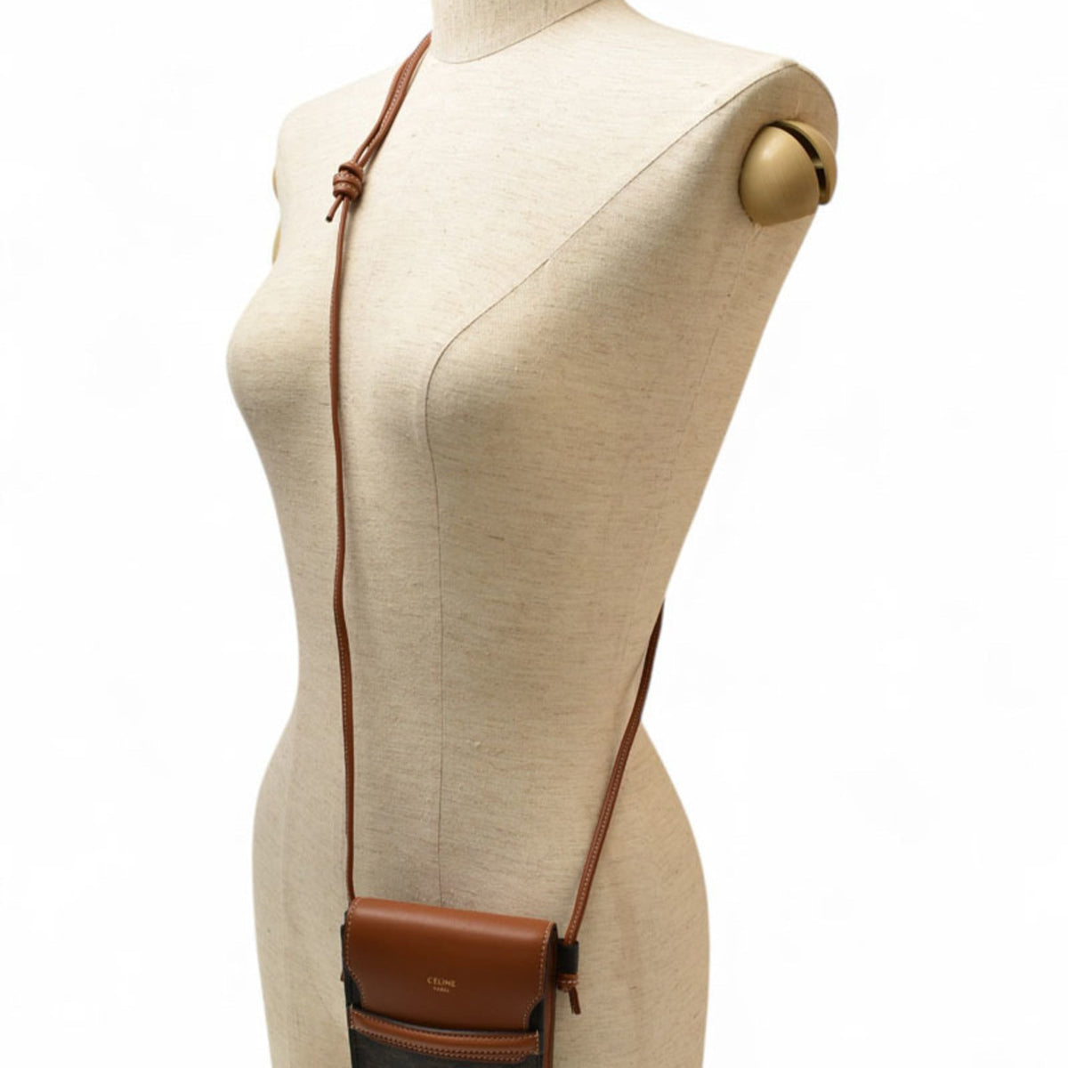Celine Brown Pvc Leather Shoulder Bag (Pre-Owned)