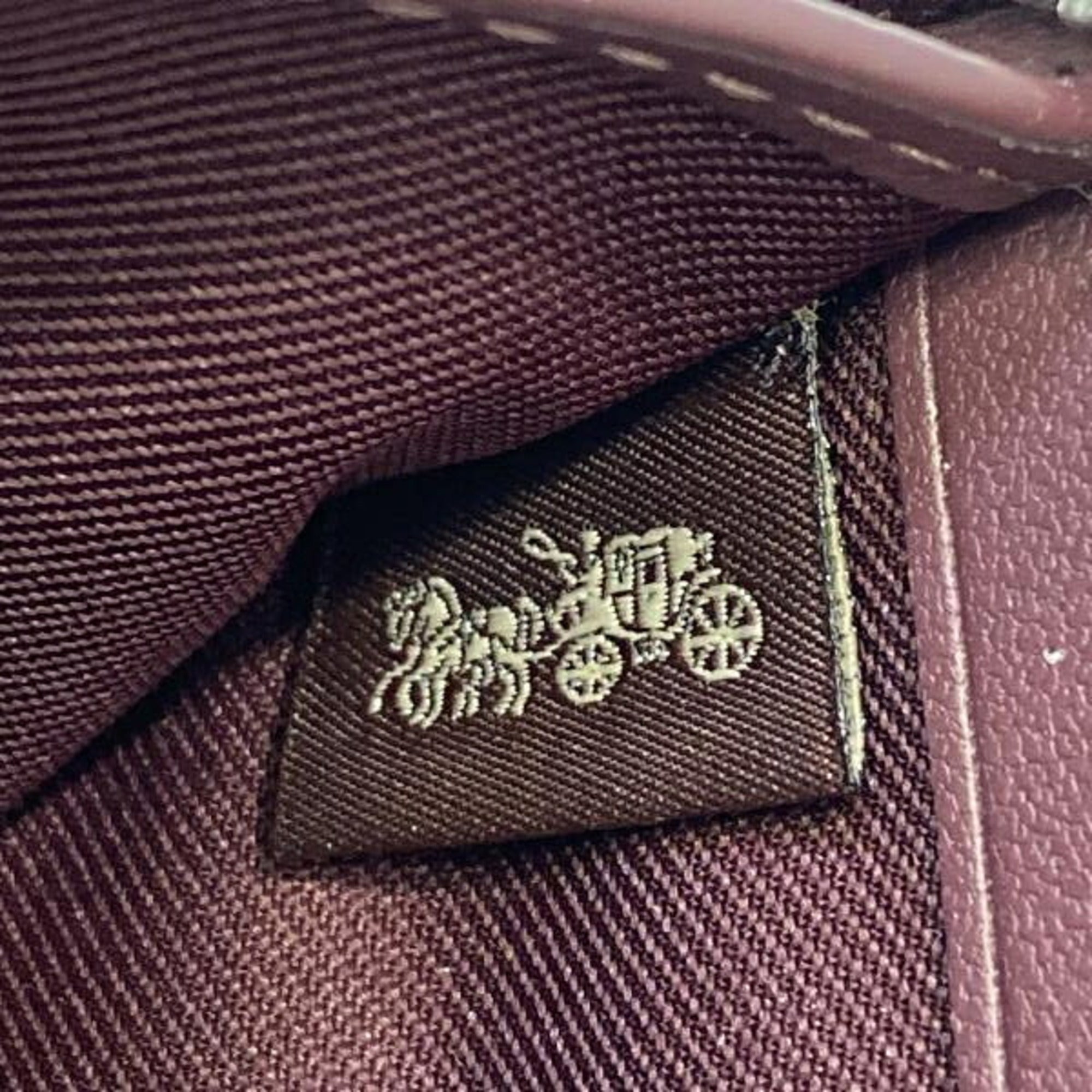 Coach Signature Burgundy Signature Line Wallet (Bi-Fold) (Pre-Owned)