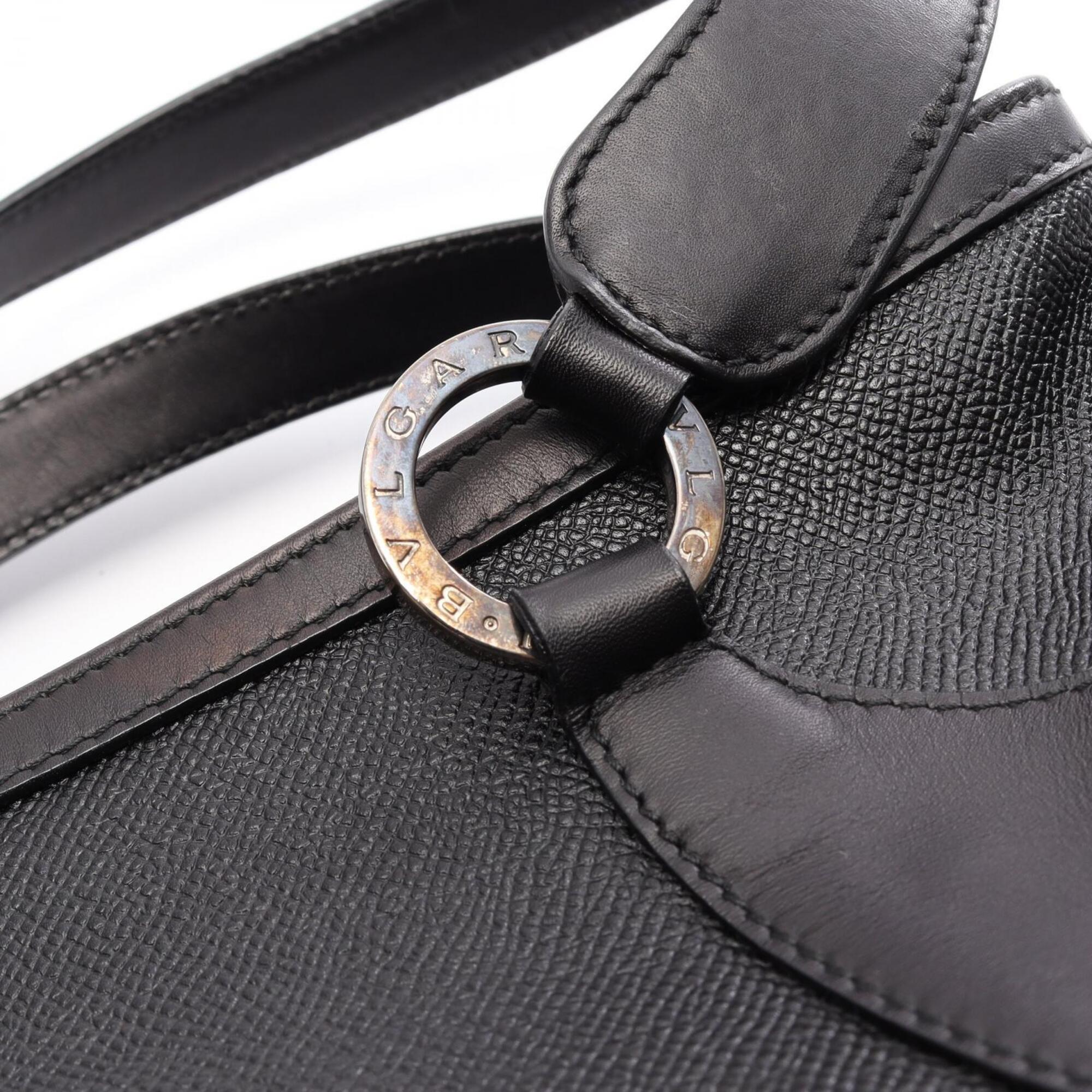 Bvlgari Black Leather Handbag (Pre-Owned)