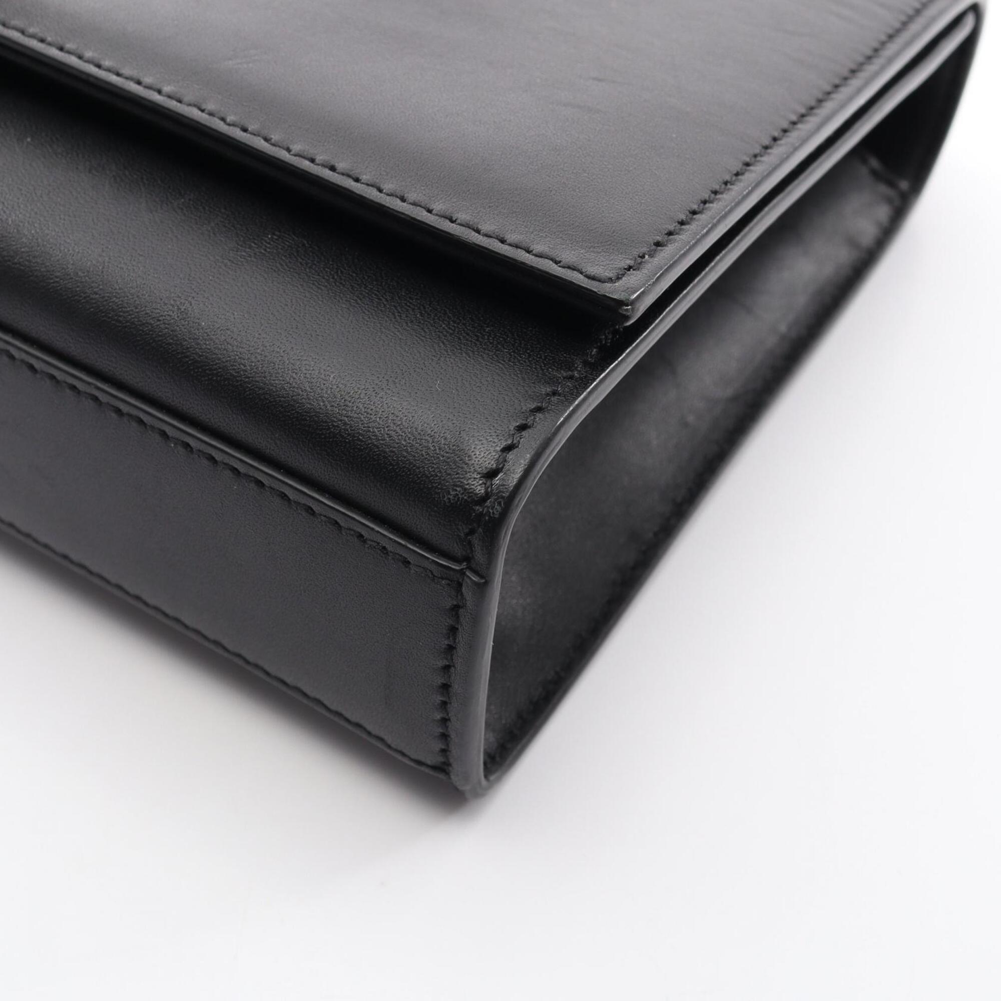 Saint Laurent Black Leather Handbag Shoulder Bag (Pre-Owned)